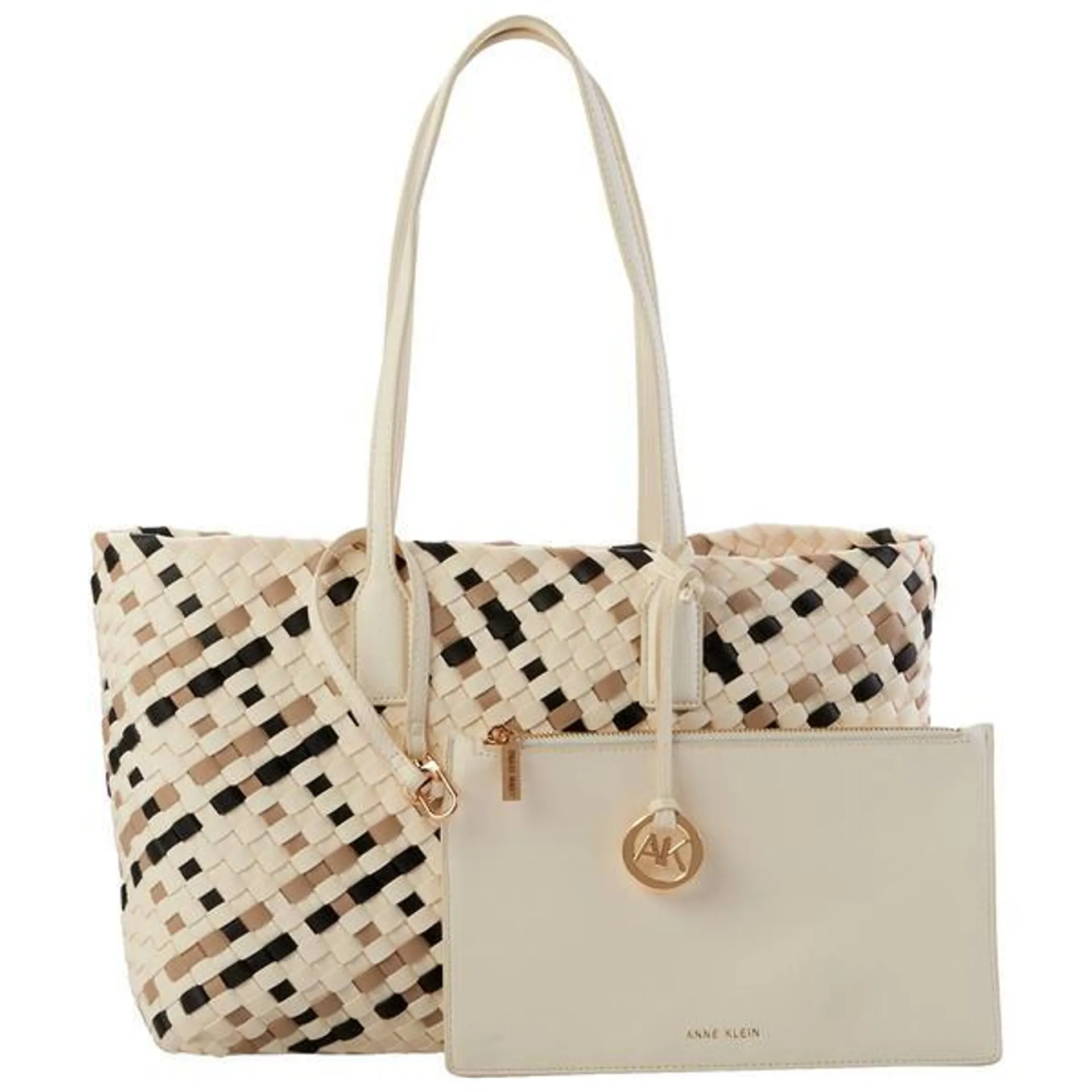 Anne Klein Woven Tote w/ Pouch