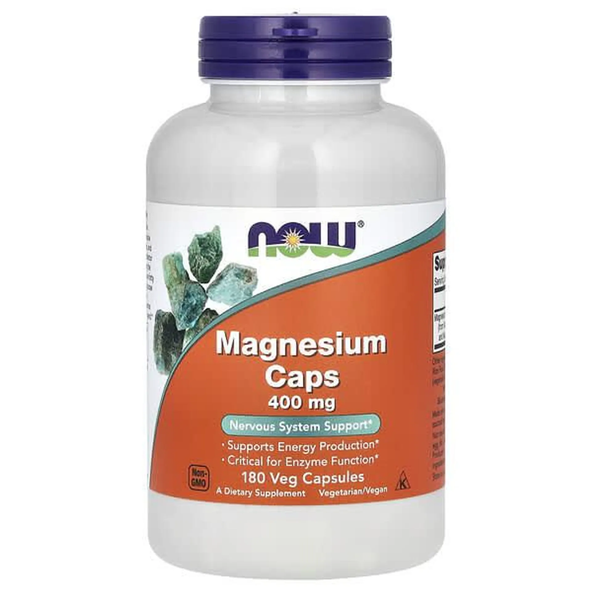 NOW Foods, Magnesium Caps, 400 mg, 180 Veg Capsules