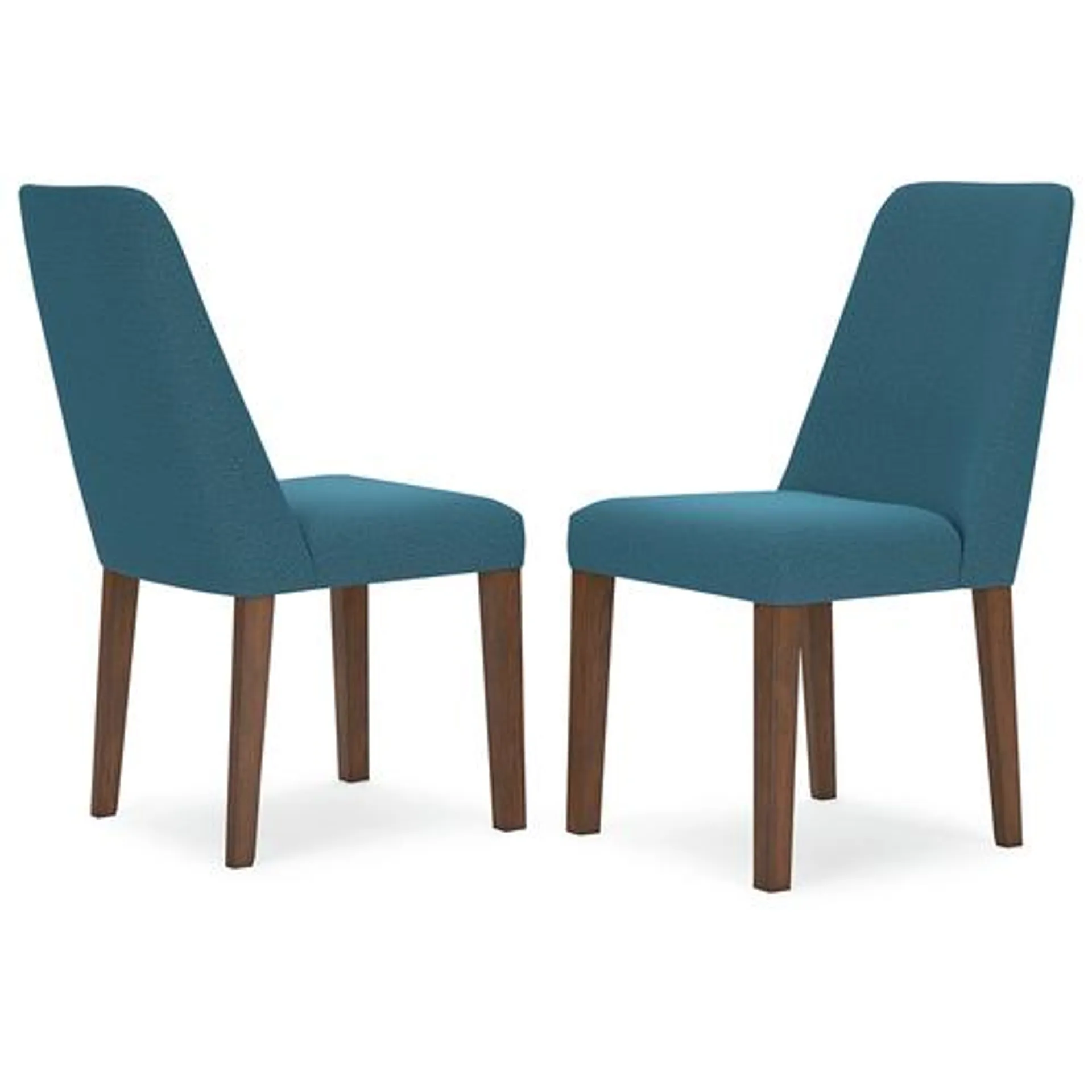 Lyncott Upholstered Dining Chair (Set of 2) - Blue/Brown