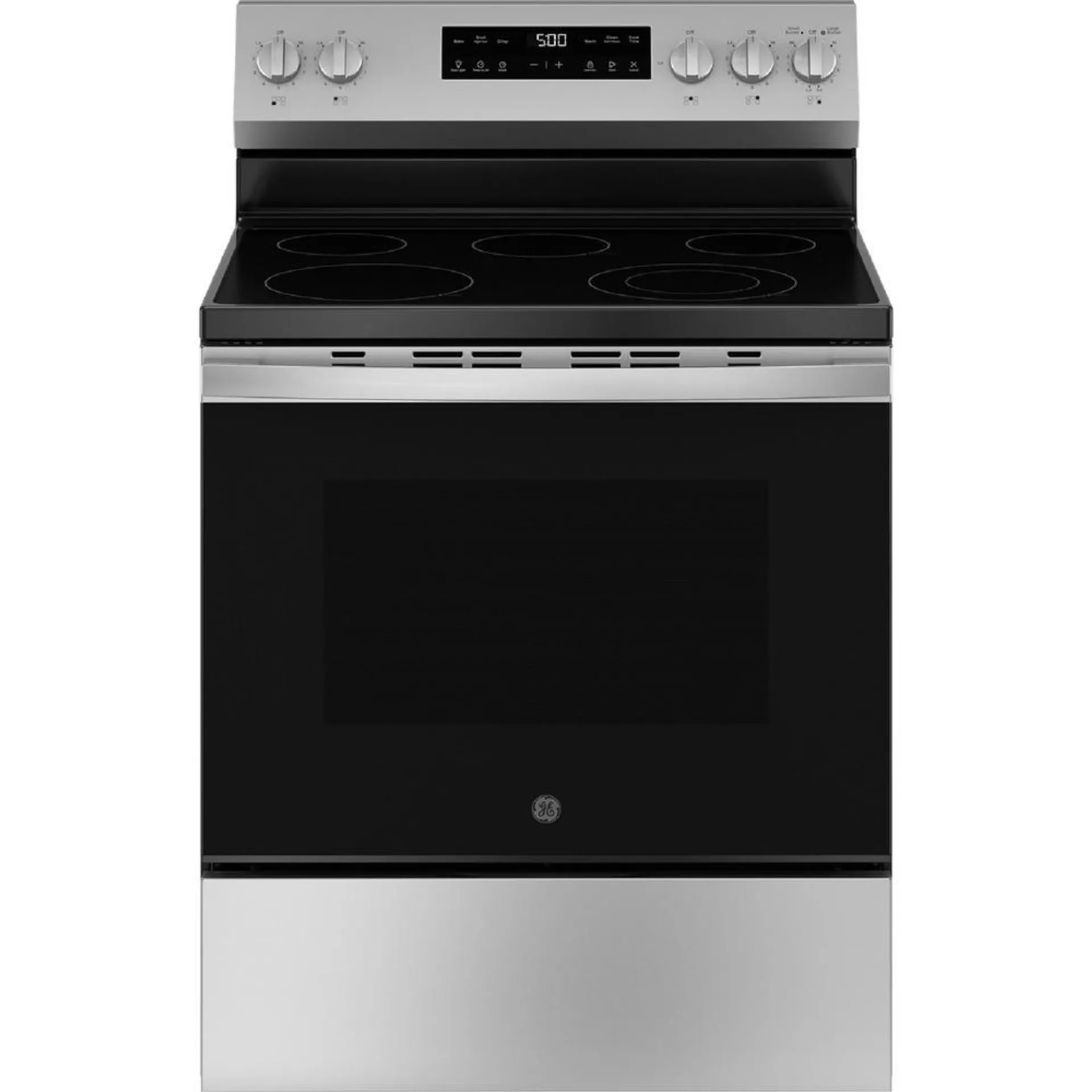 GE Appliances GRF500PVSS 30" Free-Standing Electric Range - Stainless Steel/Black