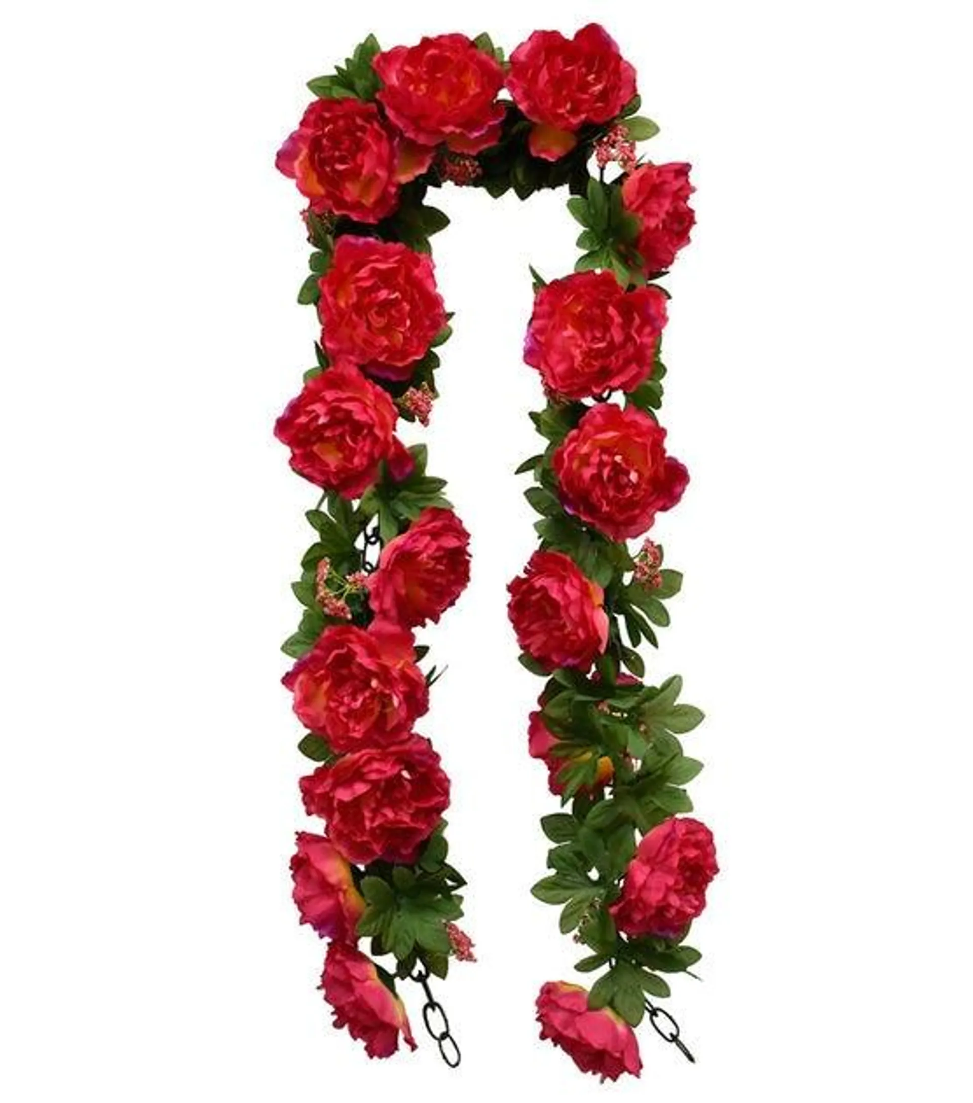 66" Spring Dark Pink Peony & Berry Chain Garland by Bloom Room