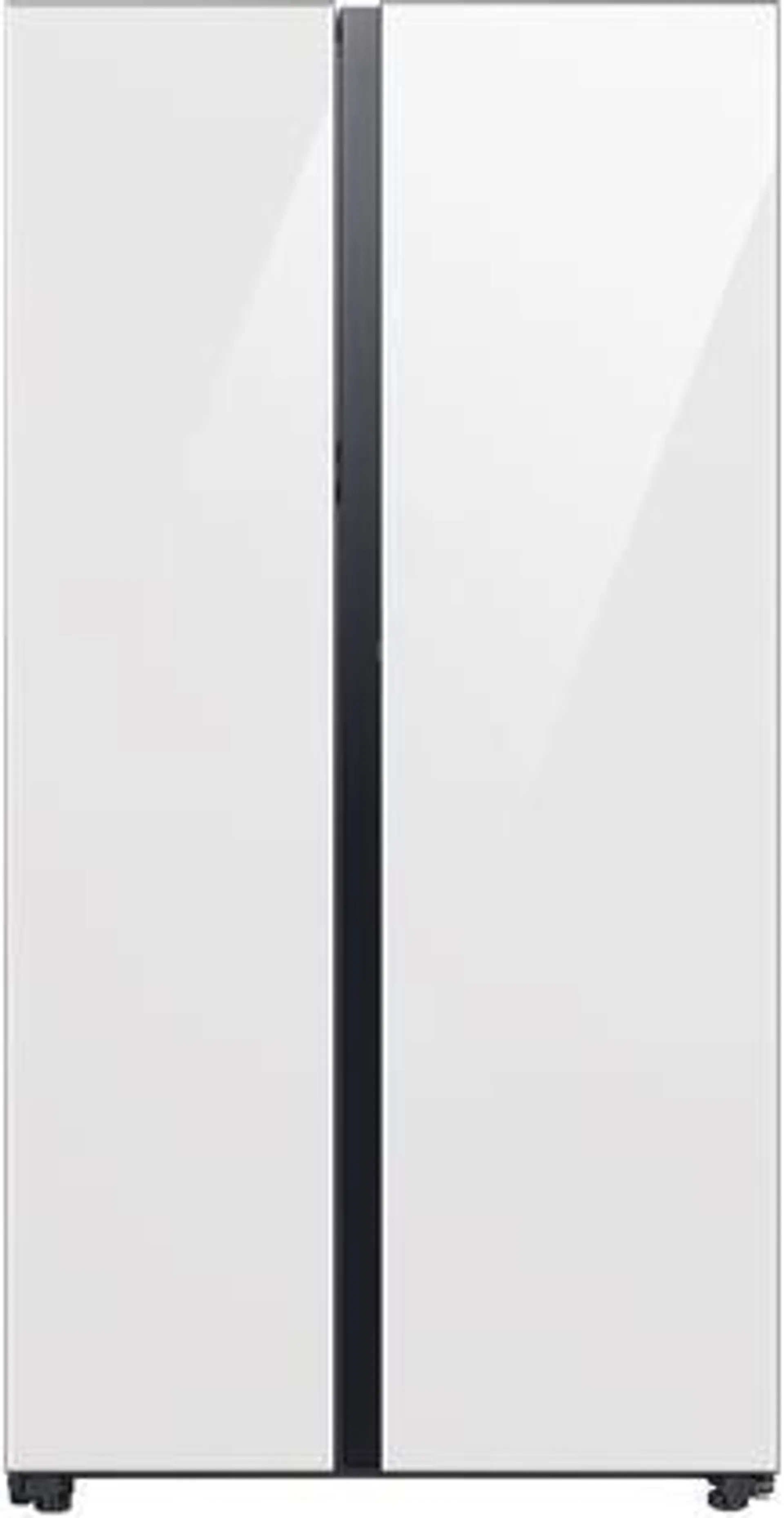 Samsung Bespoke Counter Depth 23 cu. ft. Smart Side-by-Side Refrigerator with Beverage Center in White Glass