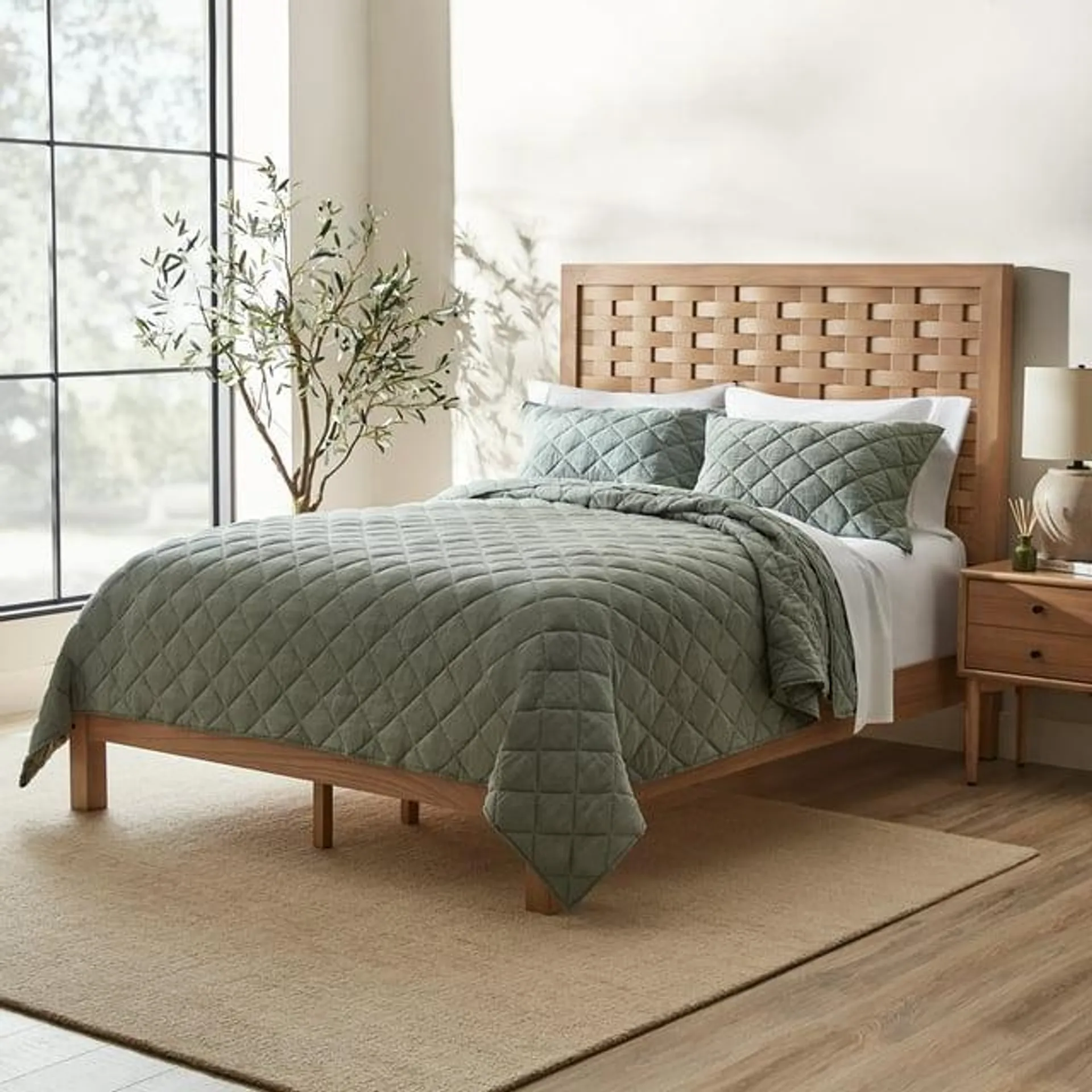 Better Homes & Gardens Bristol King Woven Bed, Natural Oak finish, by Dave & Jenny Marrs