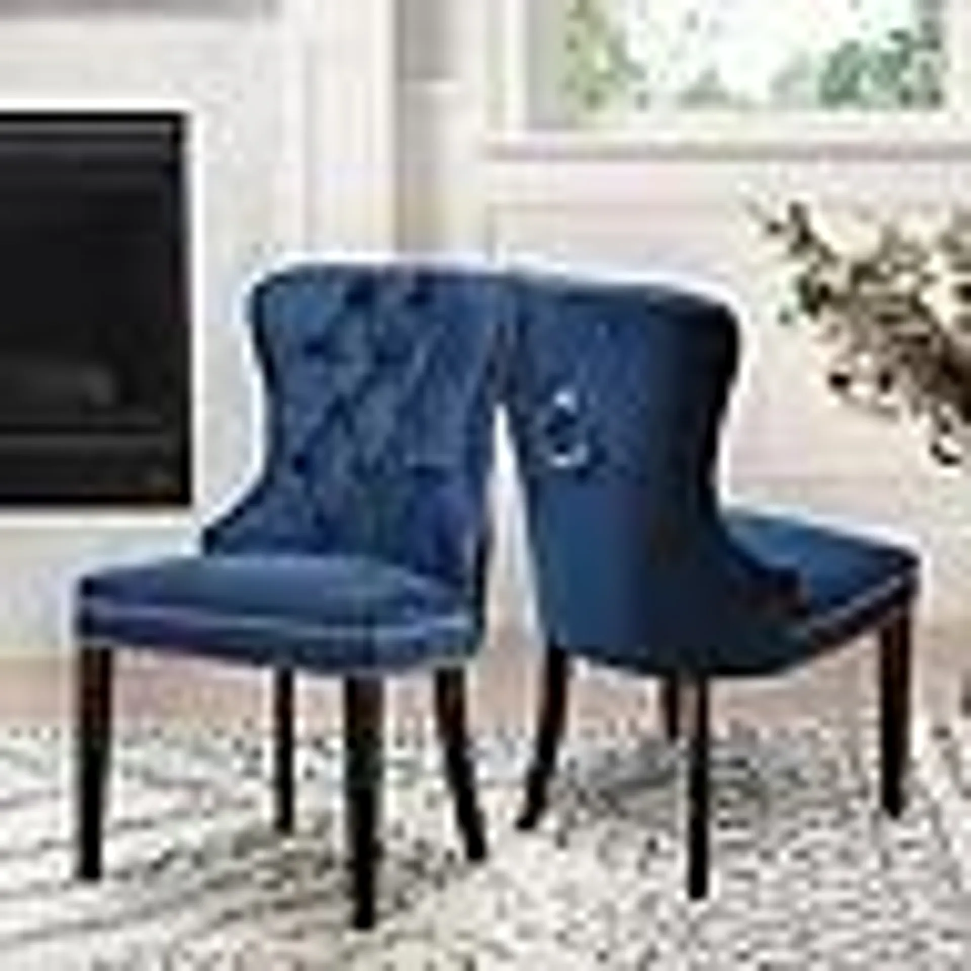 Milano Velvet Button-Tufted Dining Chair, Assorted Colors