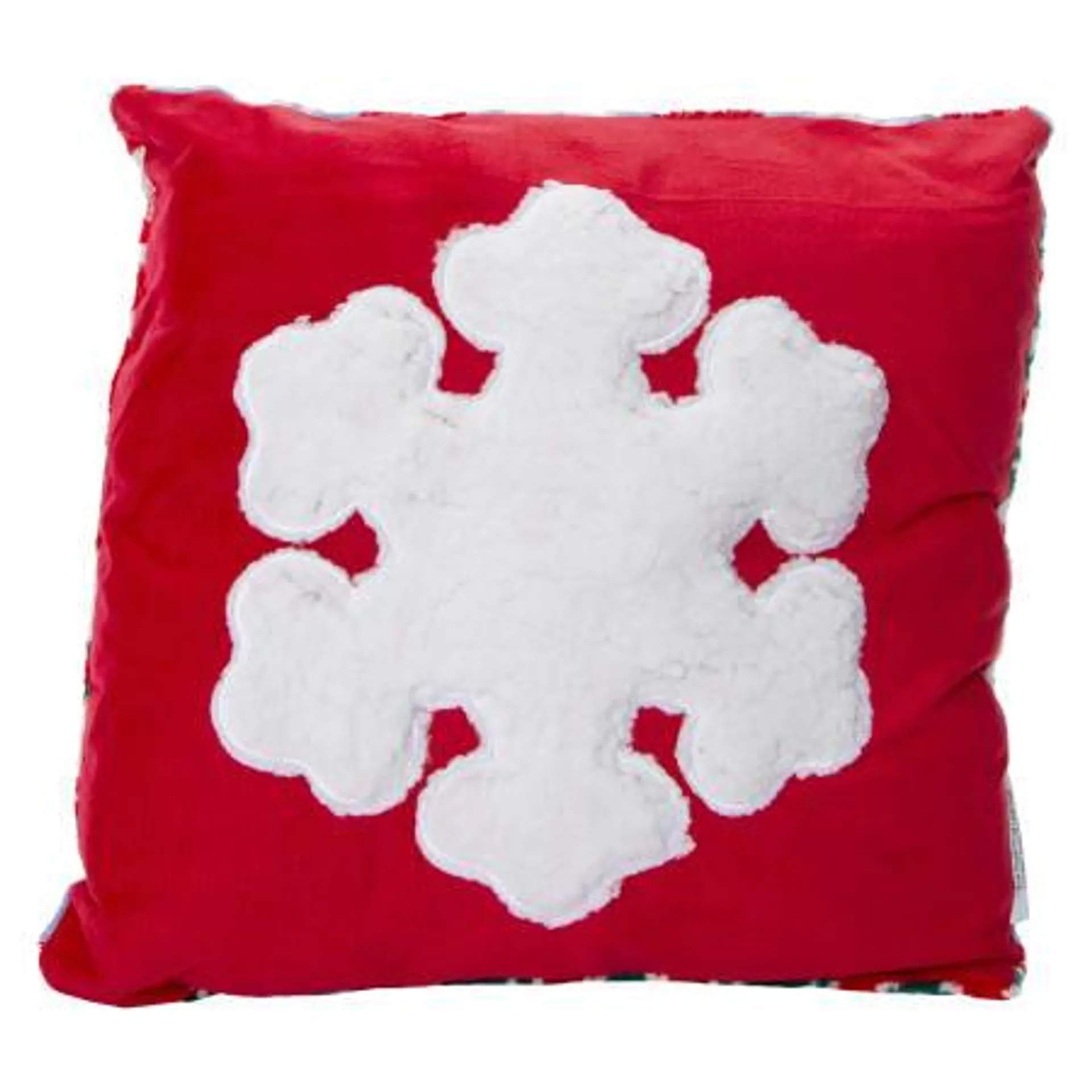 Reversible Tufted Holiday Throw Pillow 16in