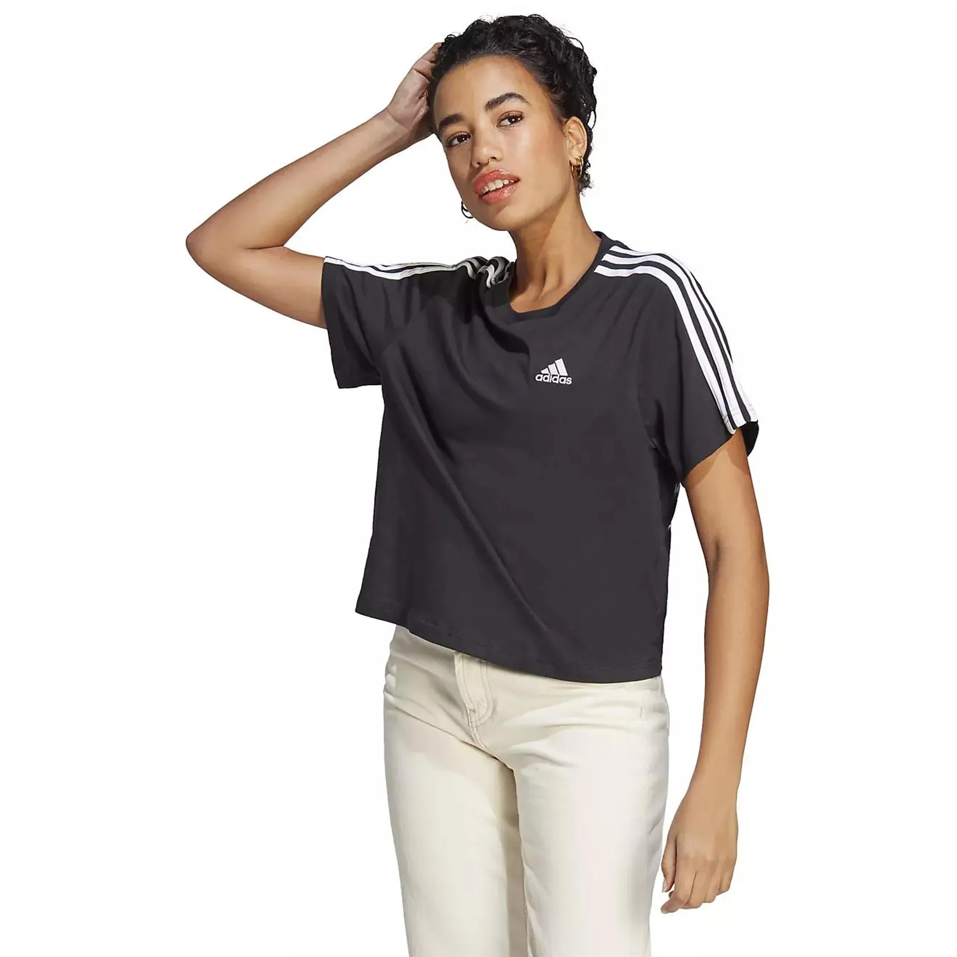 adidas Women's 3 Stripe Crop Top