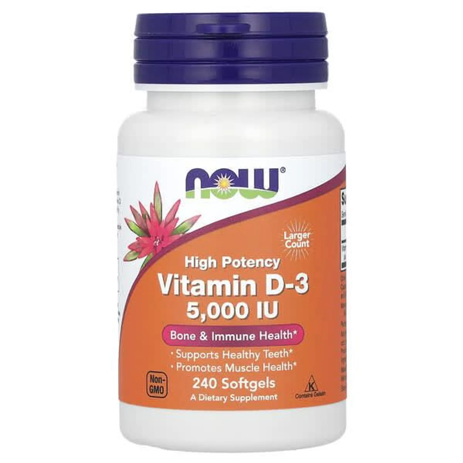 NOW Foods, Vitamin D-3, High Potency, 5,000 IU, 240 Softgels