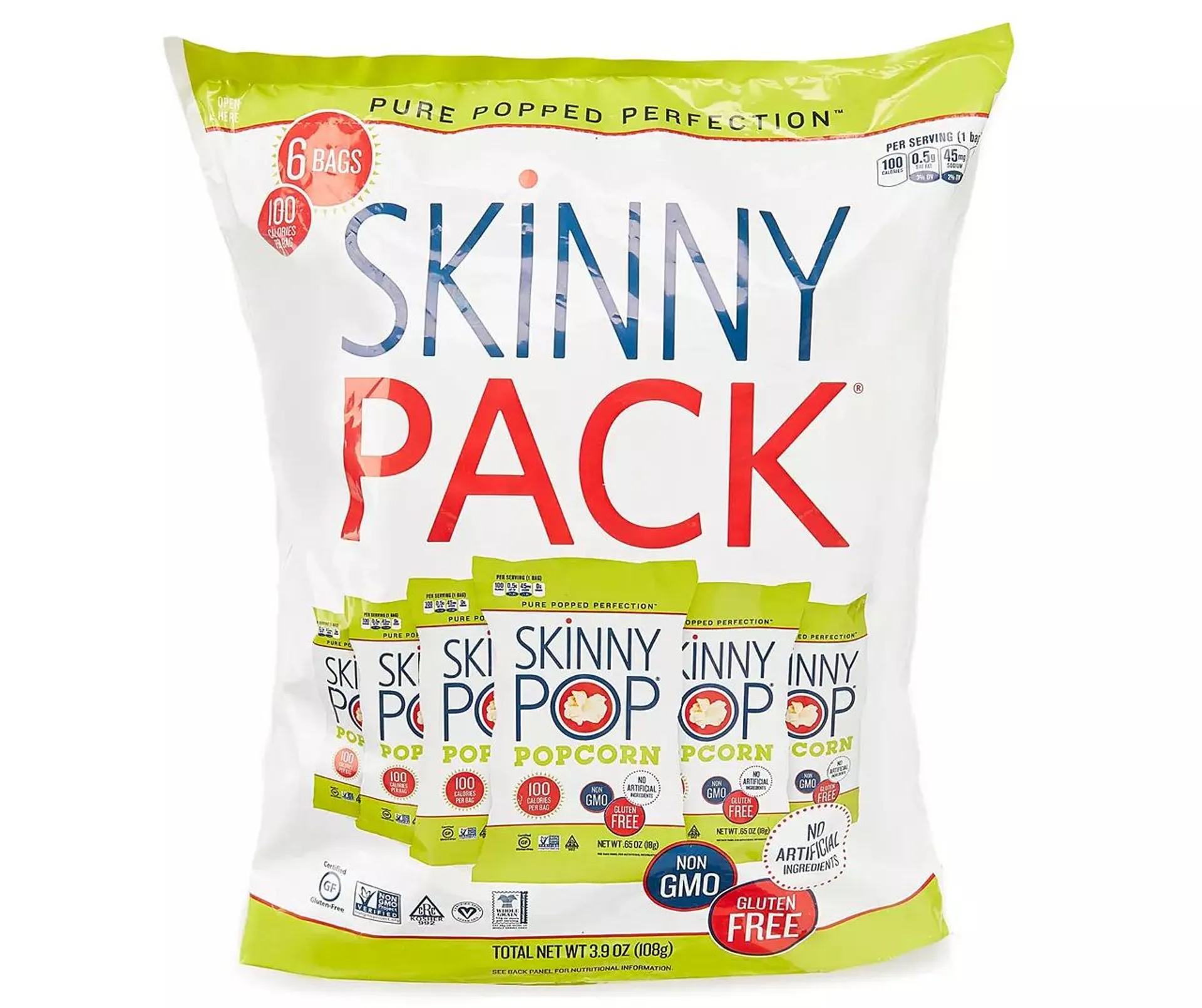 Skinny Pack Popcorn, 6-Pack