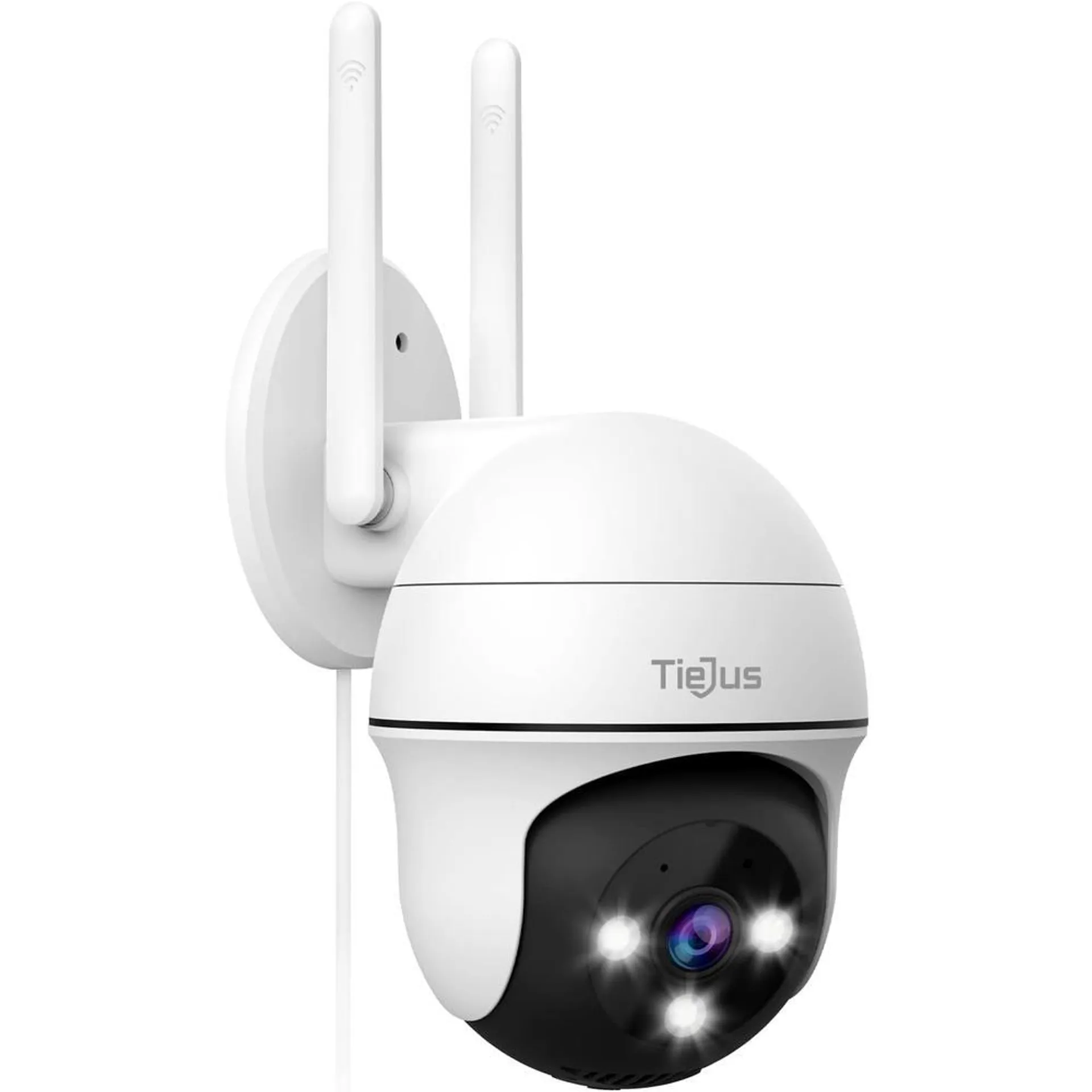 TIEJUS 2K Security Camera Outdoor, TieJus by ZUMIMALL Outdoor Security Cameras with 360Â° PTZ, 24/7 Wired WiFi Home