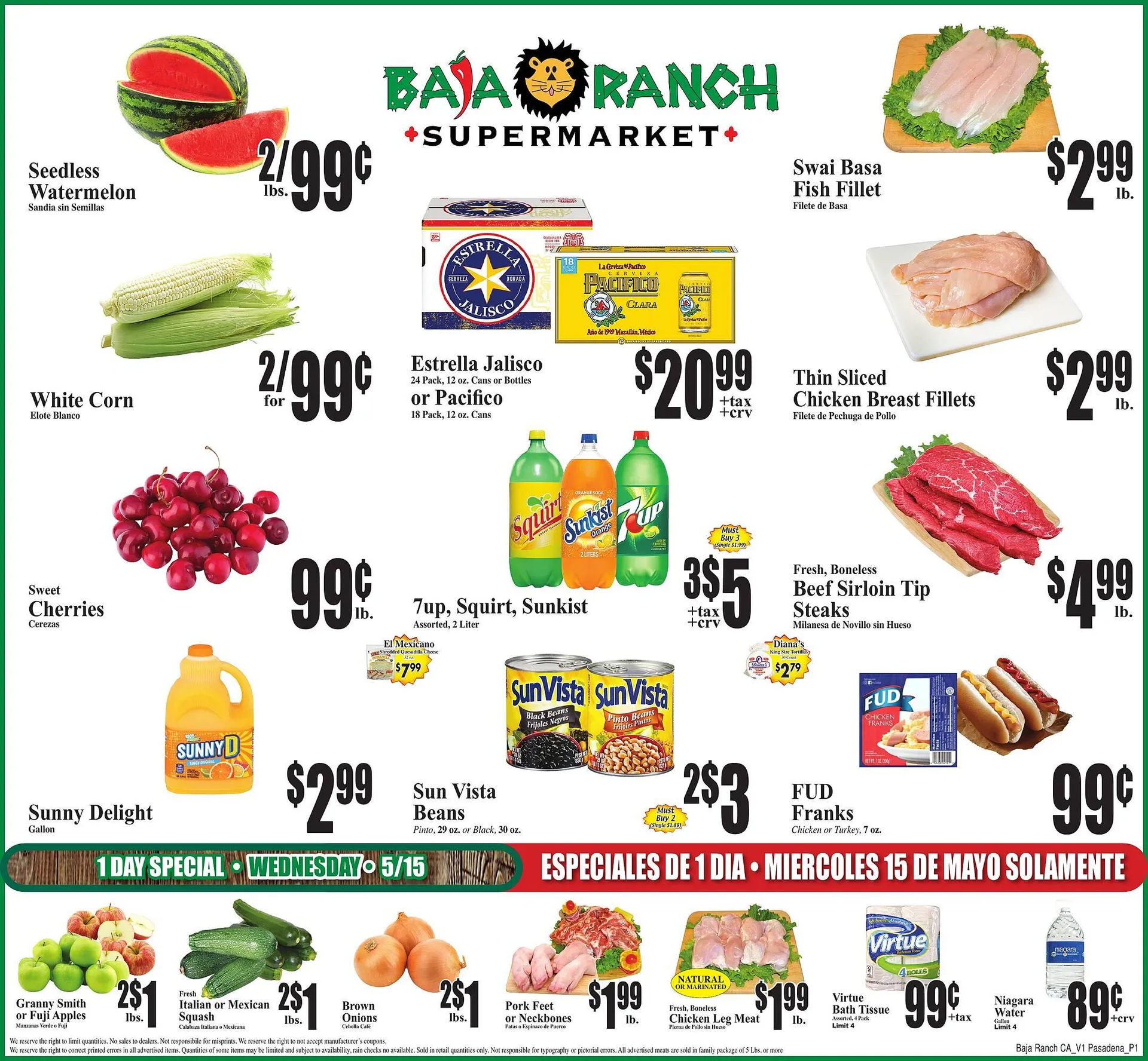 Catálogo de Baja Ranch Weekly Ad 15 de mayo al 21 de mayo 2024 - Página 1