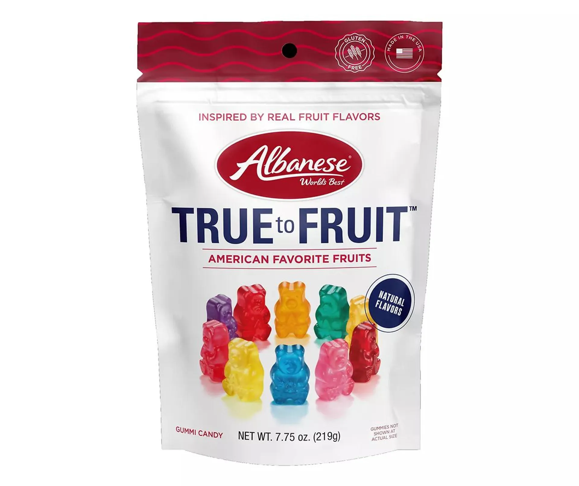 True to Fruit American Favorite Fruits Gummi Bears, 7.75 Oz.