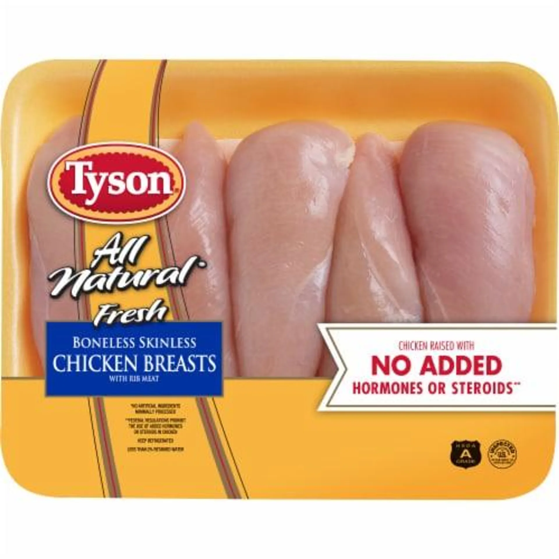 Tyson® All Natural Fresh Boneless Skinless Chicken Breasts with Rib Meat