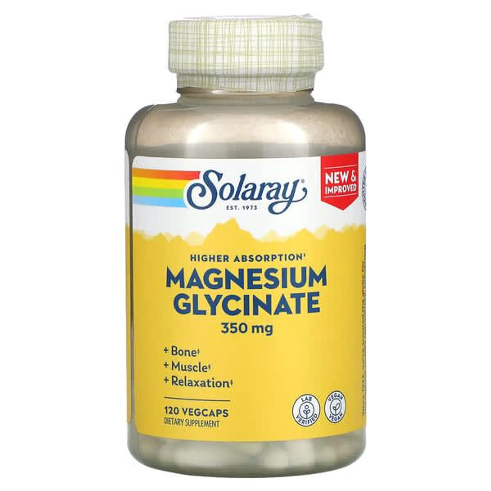 Solaray, High Absorption Magnesium Glycinate, 350 mg, 120 VegCaps