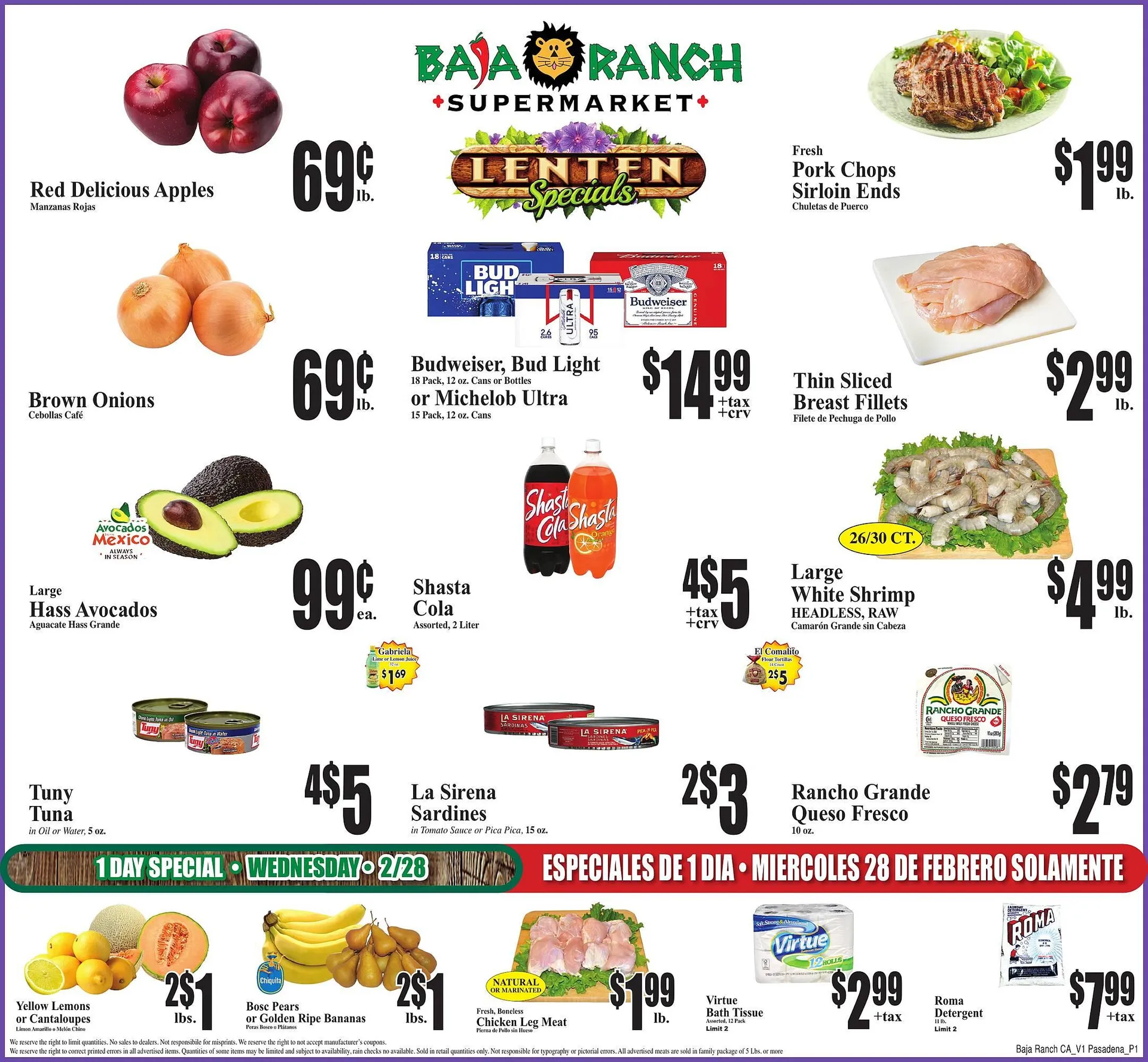 Catálogo de Baja Ranch Weekly Ad 26 de febrero al 5 de marzo 2025 - Página 1