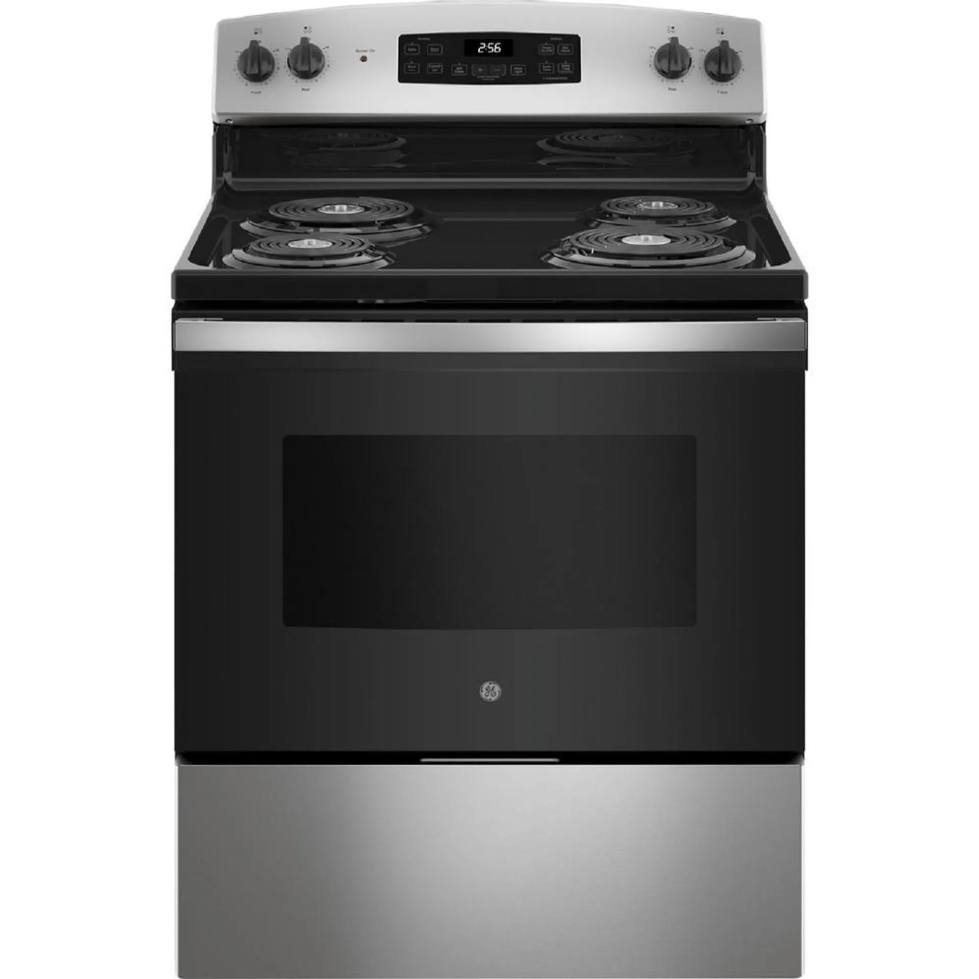 GE Appliances JB256RTSS GE 30" Free-Standing Electric Range - Stainless Steel/Black