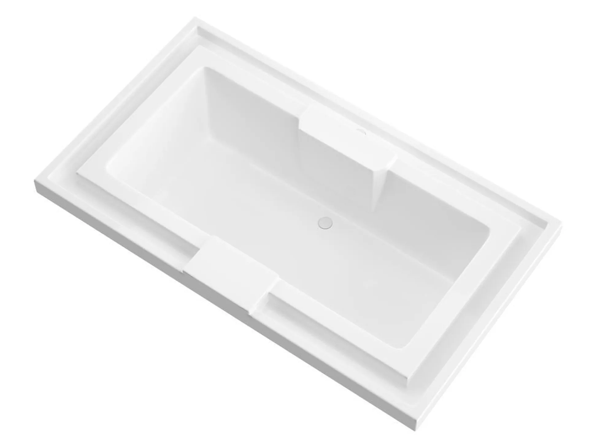 MidWest Tubs Pioneer 78"W x 46"D x 23"H White Drop-In Soaking Bathtub