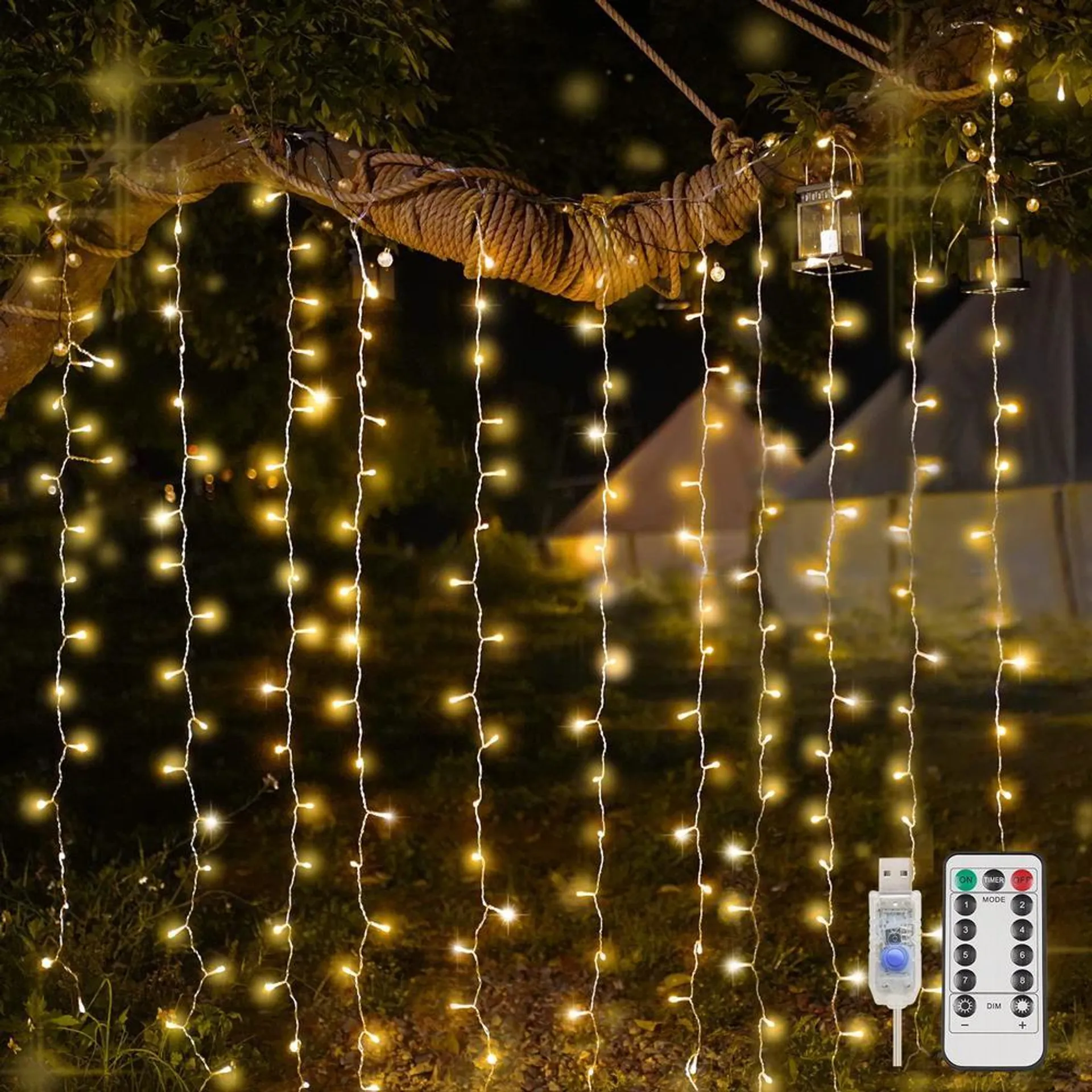 suddus curtain lights for bedroom, 200 led hanging string lights outdoor waterproof, fairy curtain lights for backdrop, windo