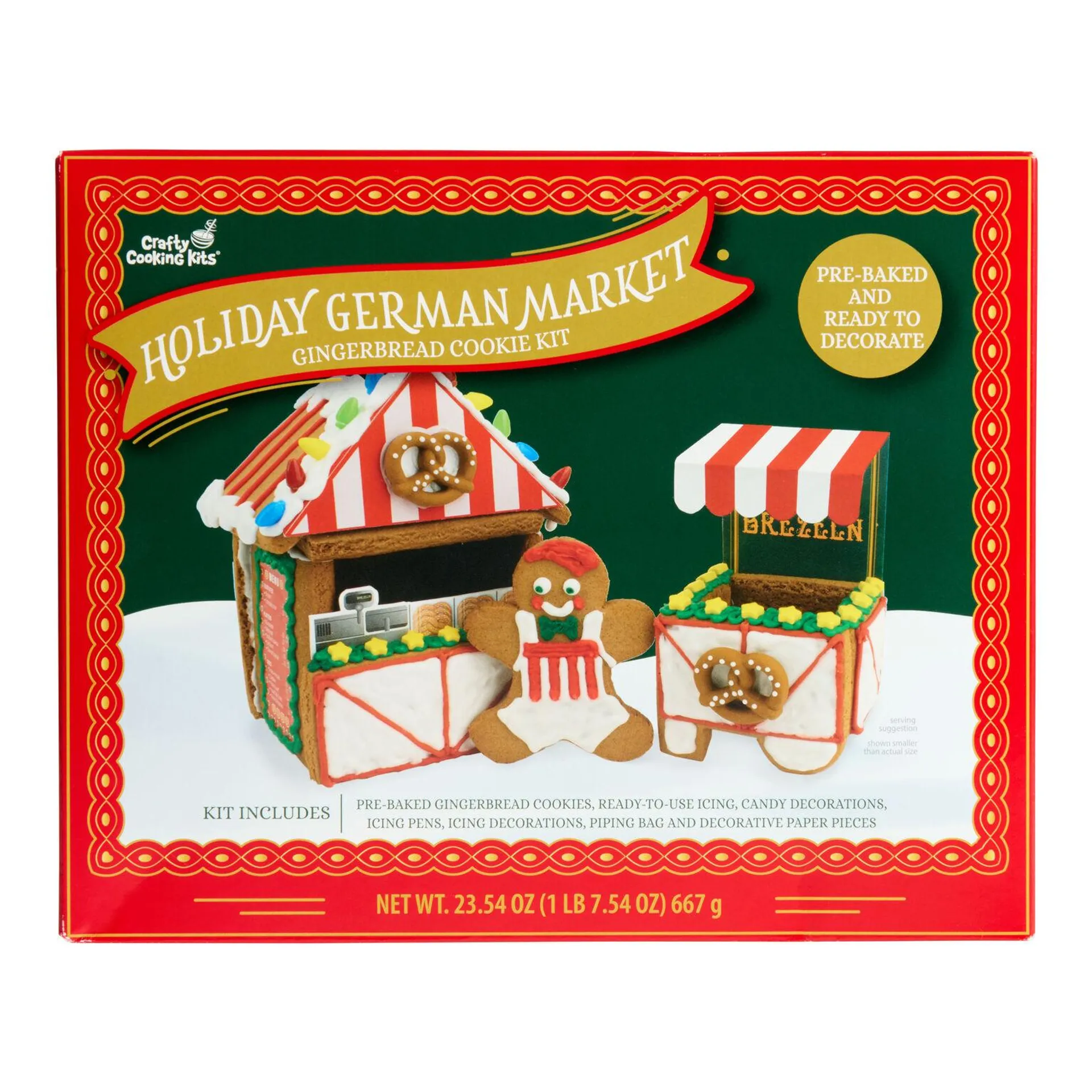 German Pretzel Stall and Cart Pre Built Gingerbread Kit