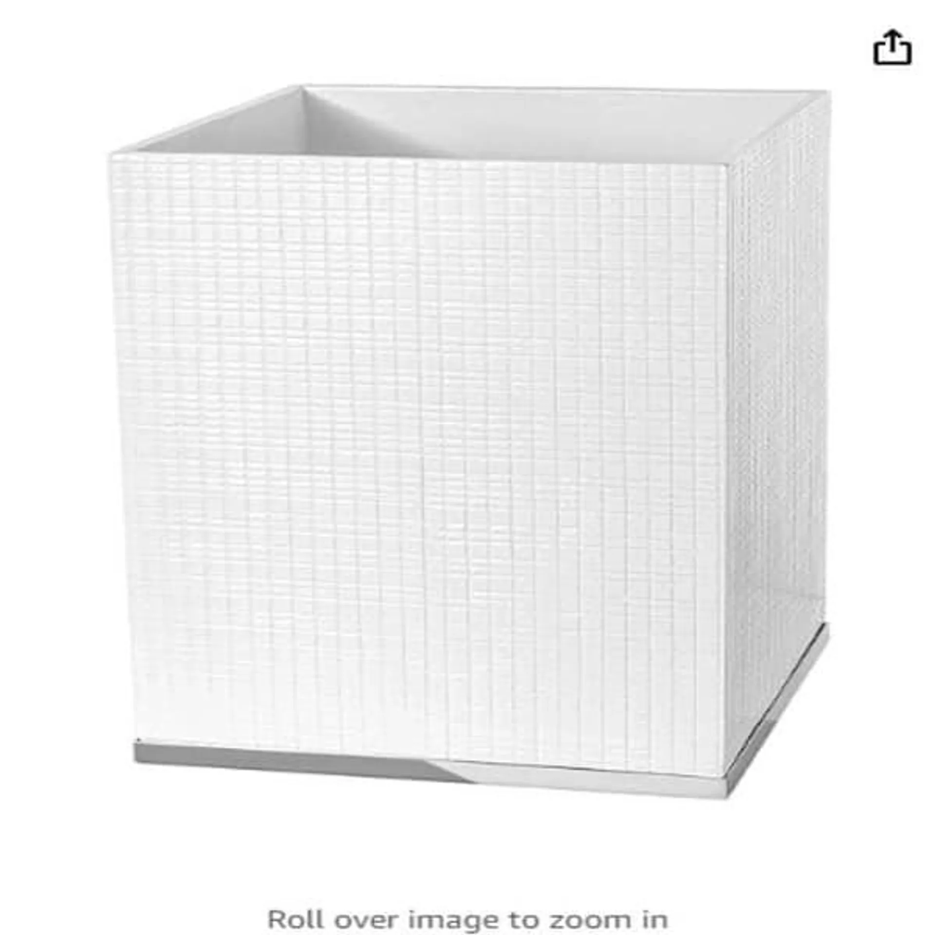 Creative Scents Estella White Waste Basket for Bathroom