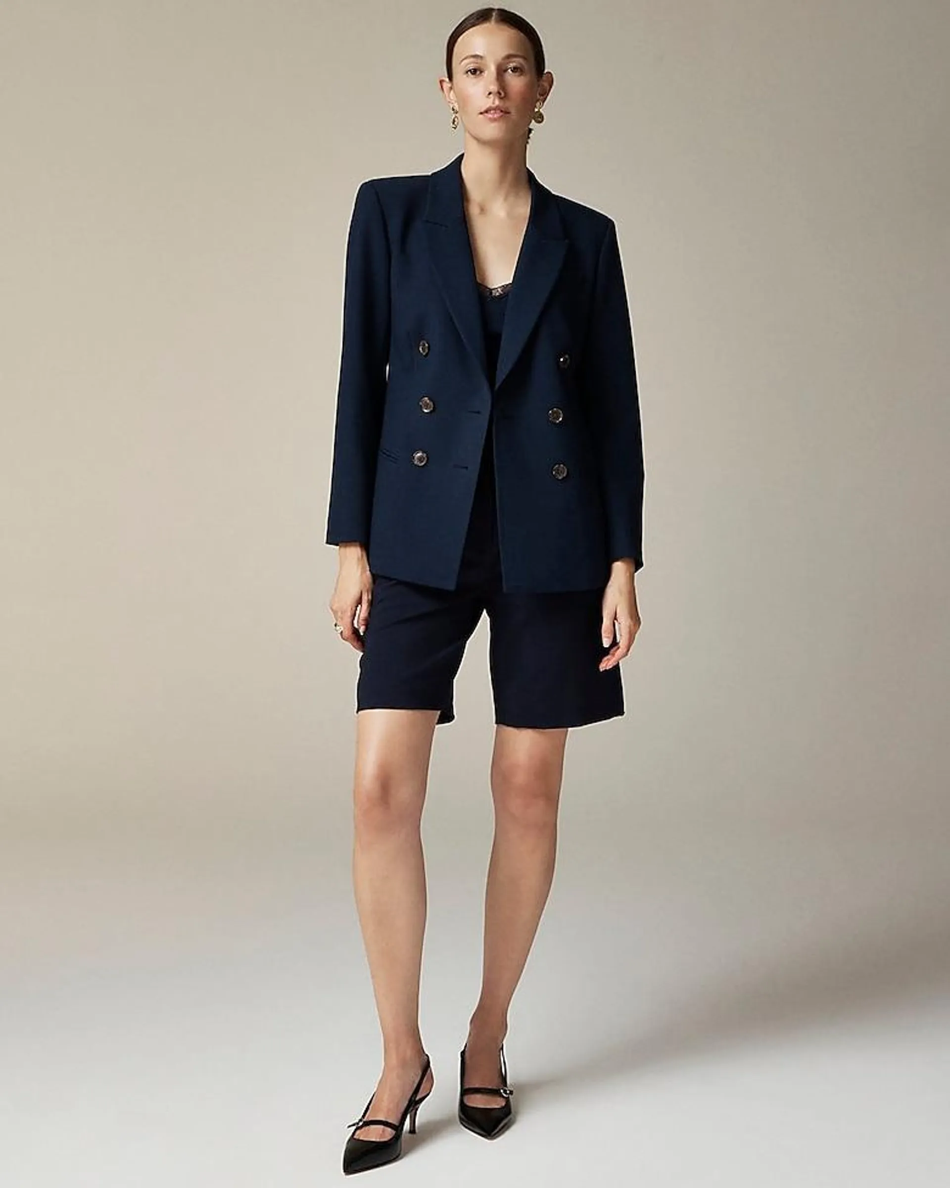 Double-breasted blazer in four-season stretch