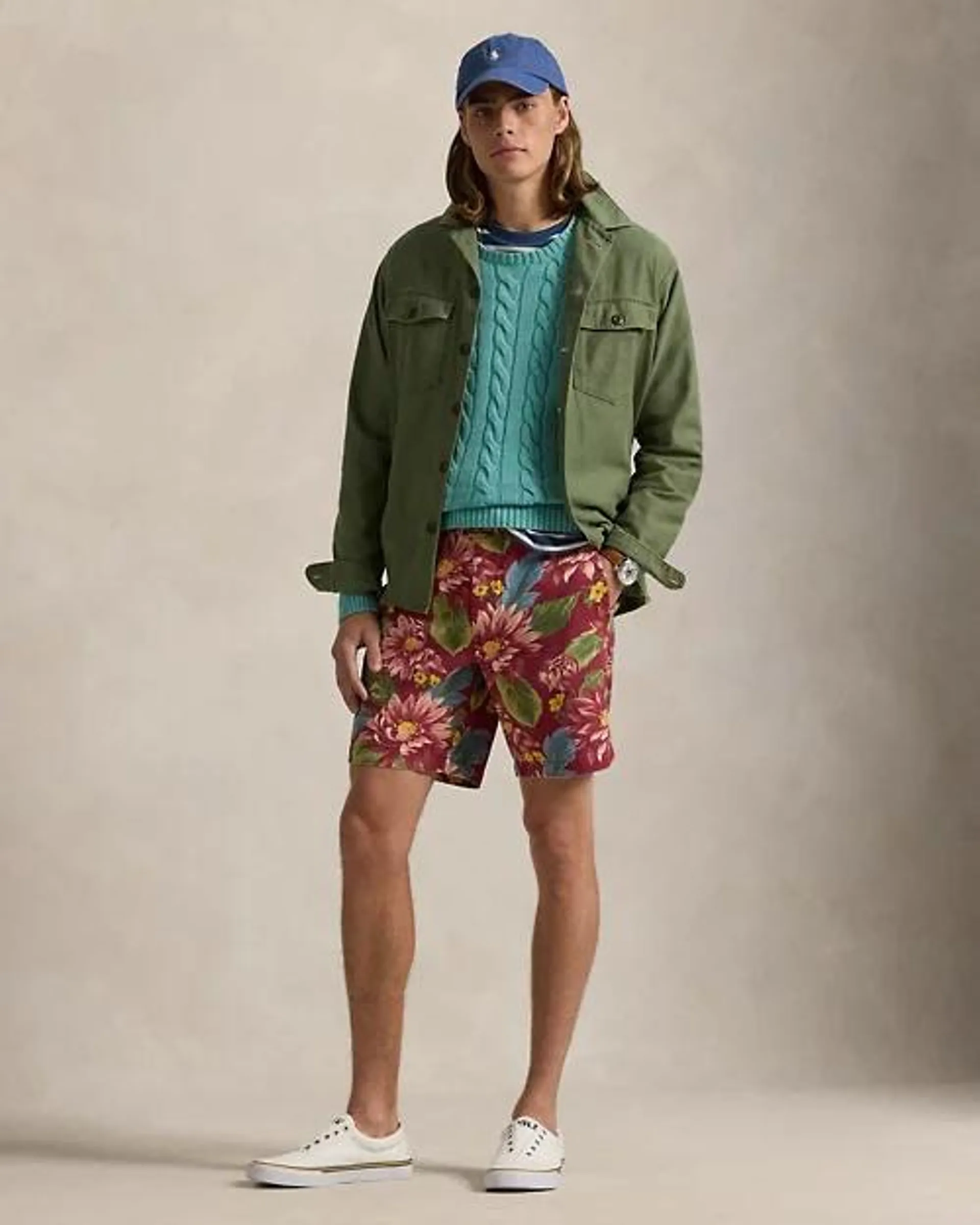 9-Inch Classic Fit Floral Twill Short