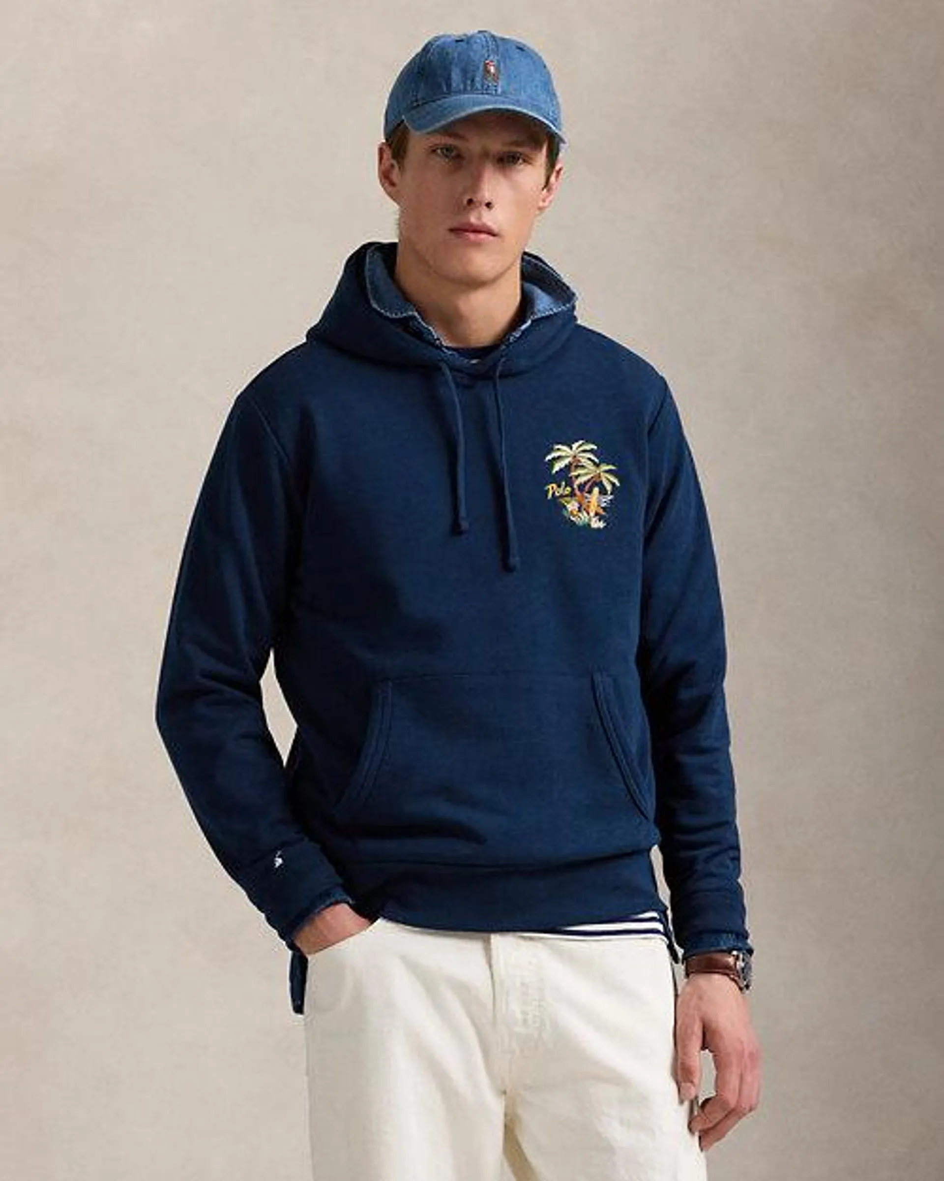 Embroidered Loopback Fleece Hoodie