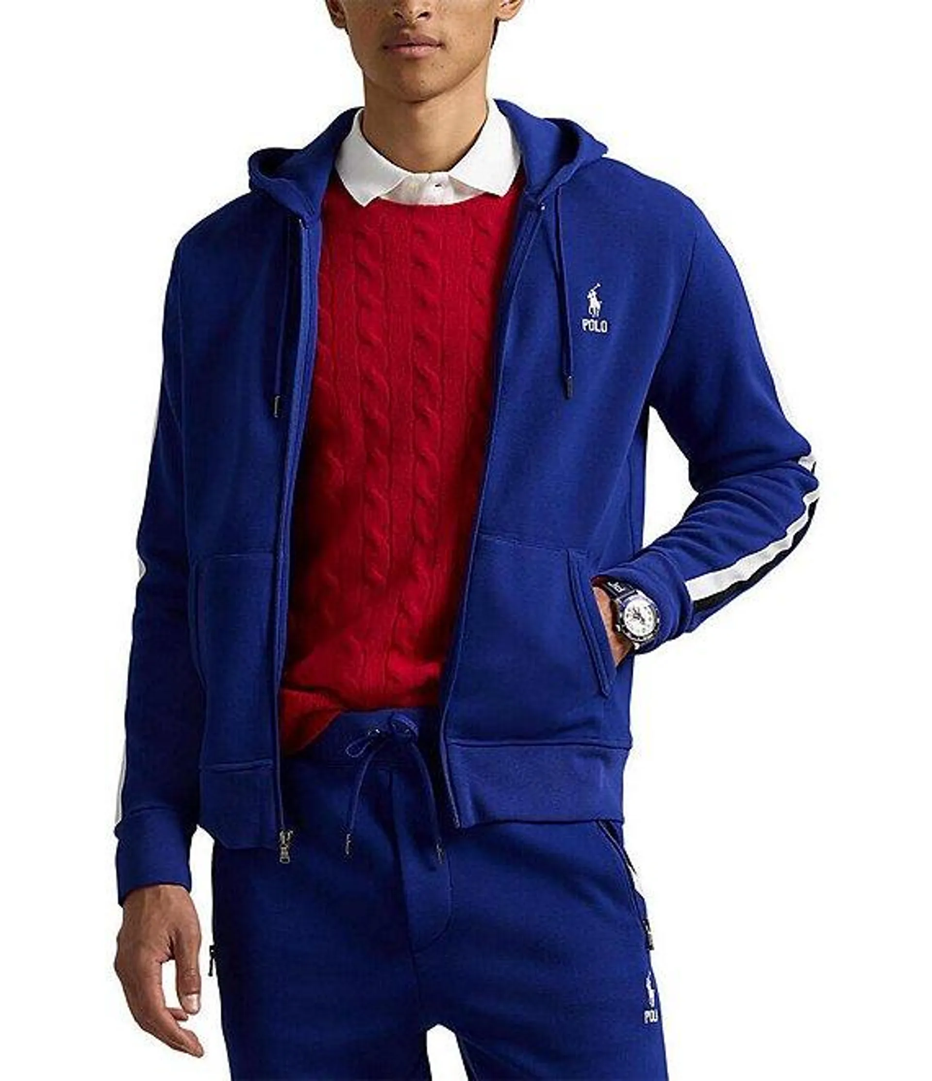 Double-Knit Full Front Zip Hoodie Jacket