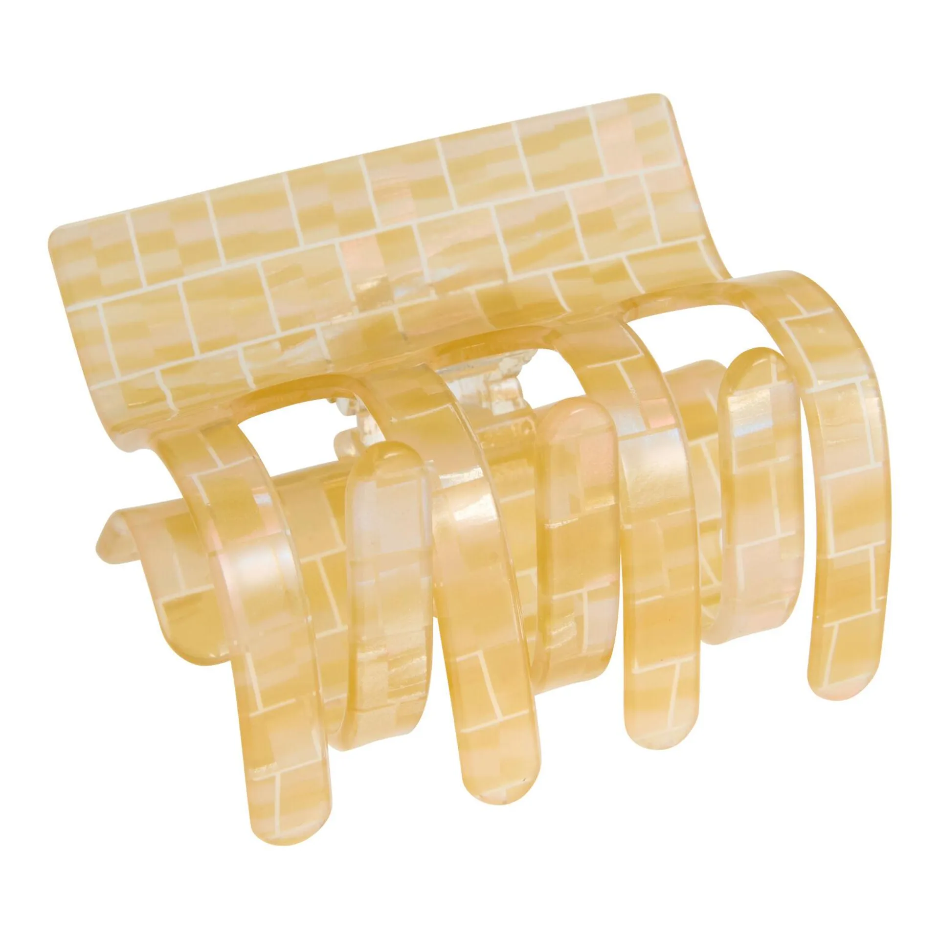 Yellow Acrylic Mosaic Claw Clip