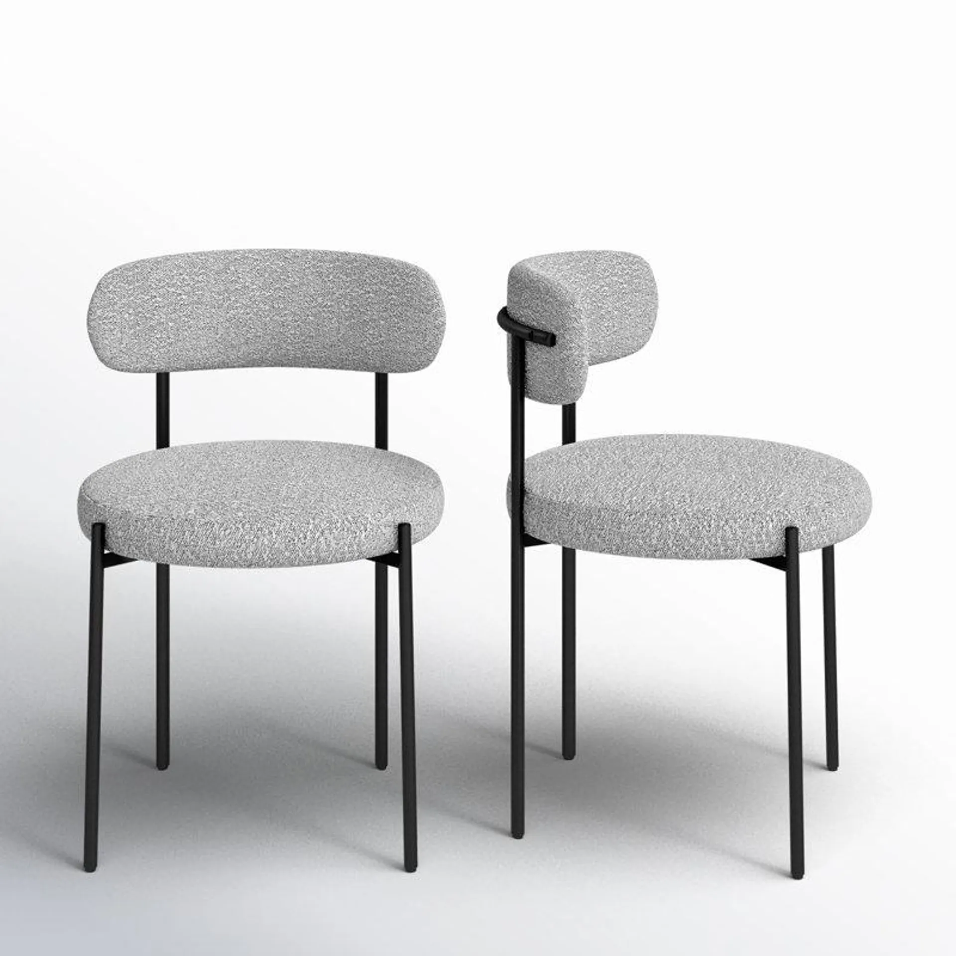 Sherwood Solid Back Boucle Side Chair