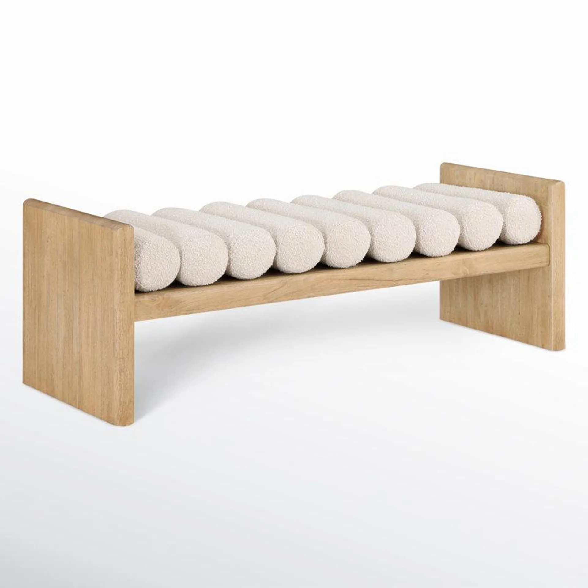 Reeves Boucle Wood Bench