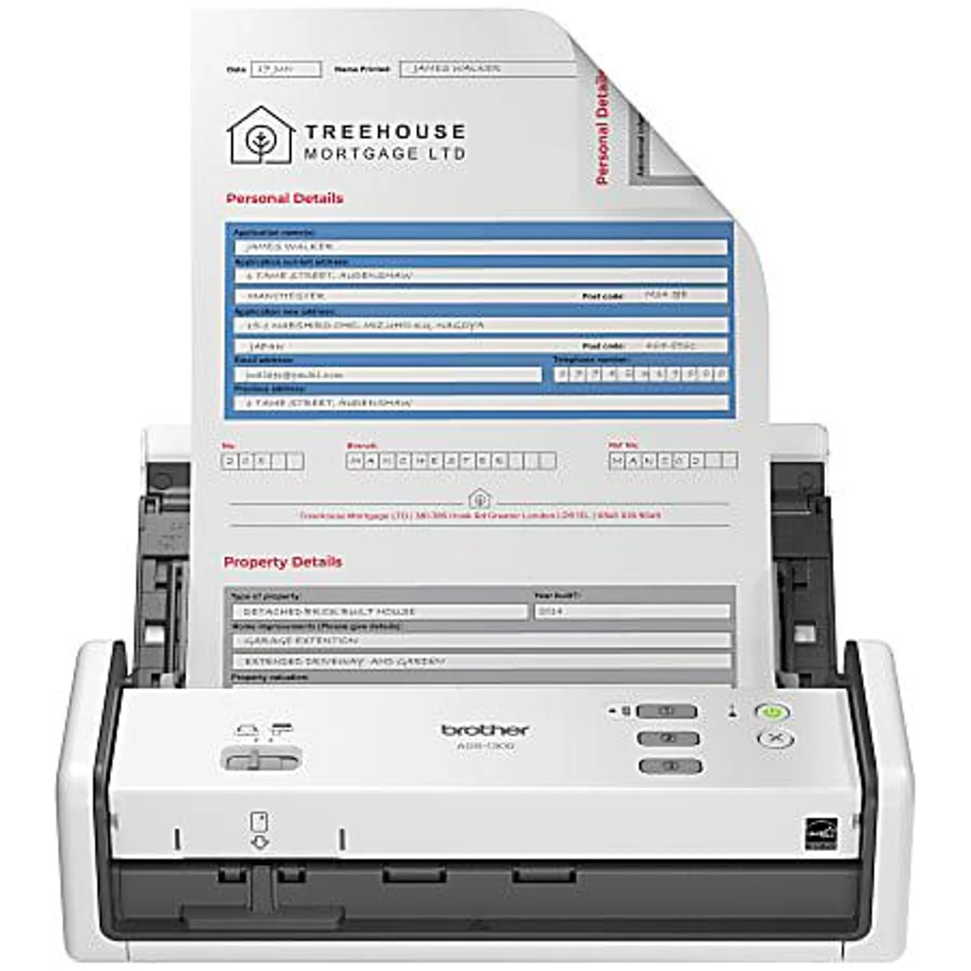 Brother Compact Desktop Scanner, ADS-1300