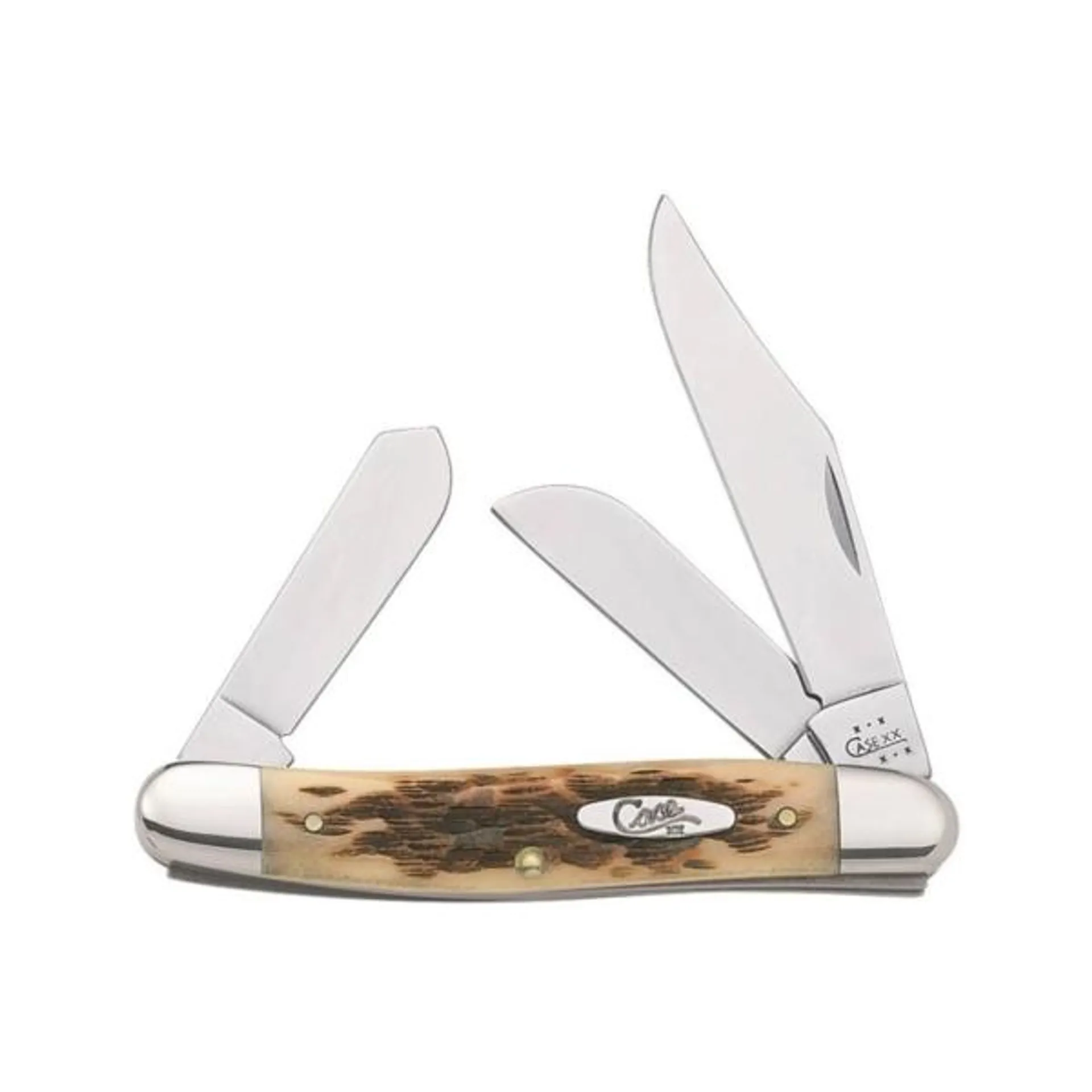 00128 Folding Pocket Knife, 2.92 in Clip, 2.15 in Sheep Foot, 1.9 in Spey L Blade, Stainless Steel Blade, 3-Blade