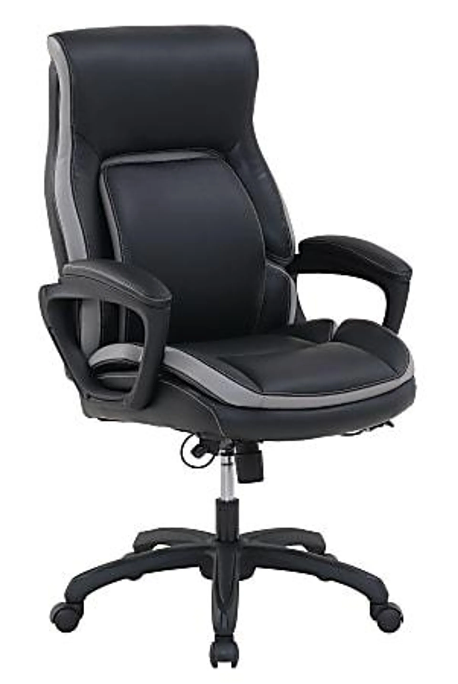 Shaquille O'Neal™ Amphion Ergonomic Bonded Leather High-Back Executive Office Chair, Black