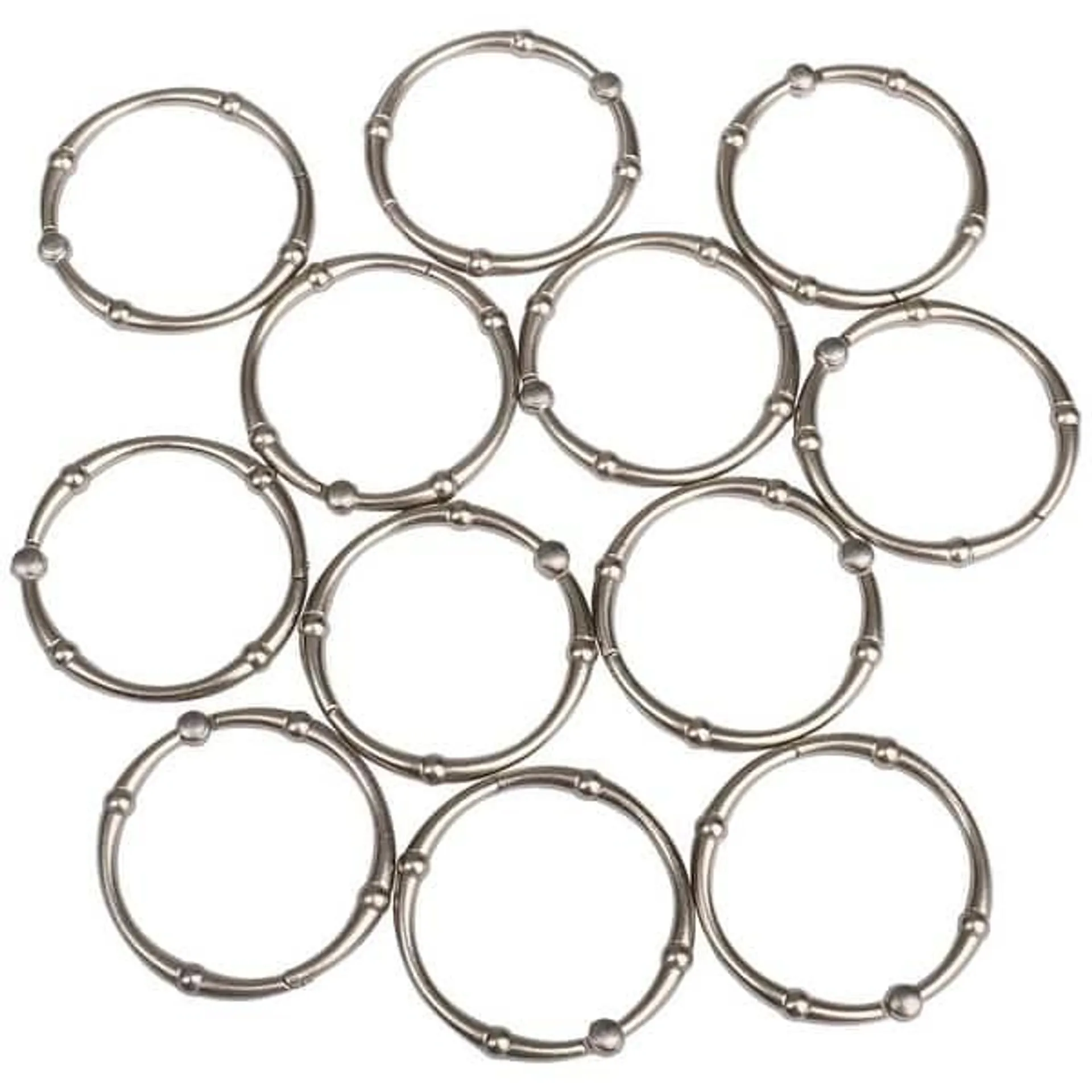 Utopia Alley Victoria Rustproof Shower Curtain Rings for Bathroom - Set of 12