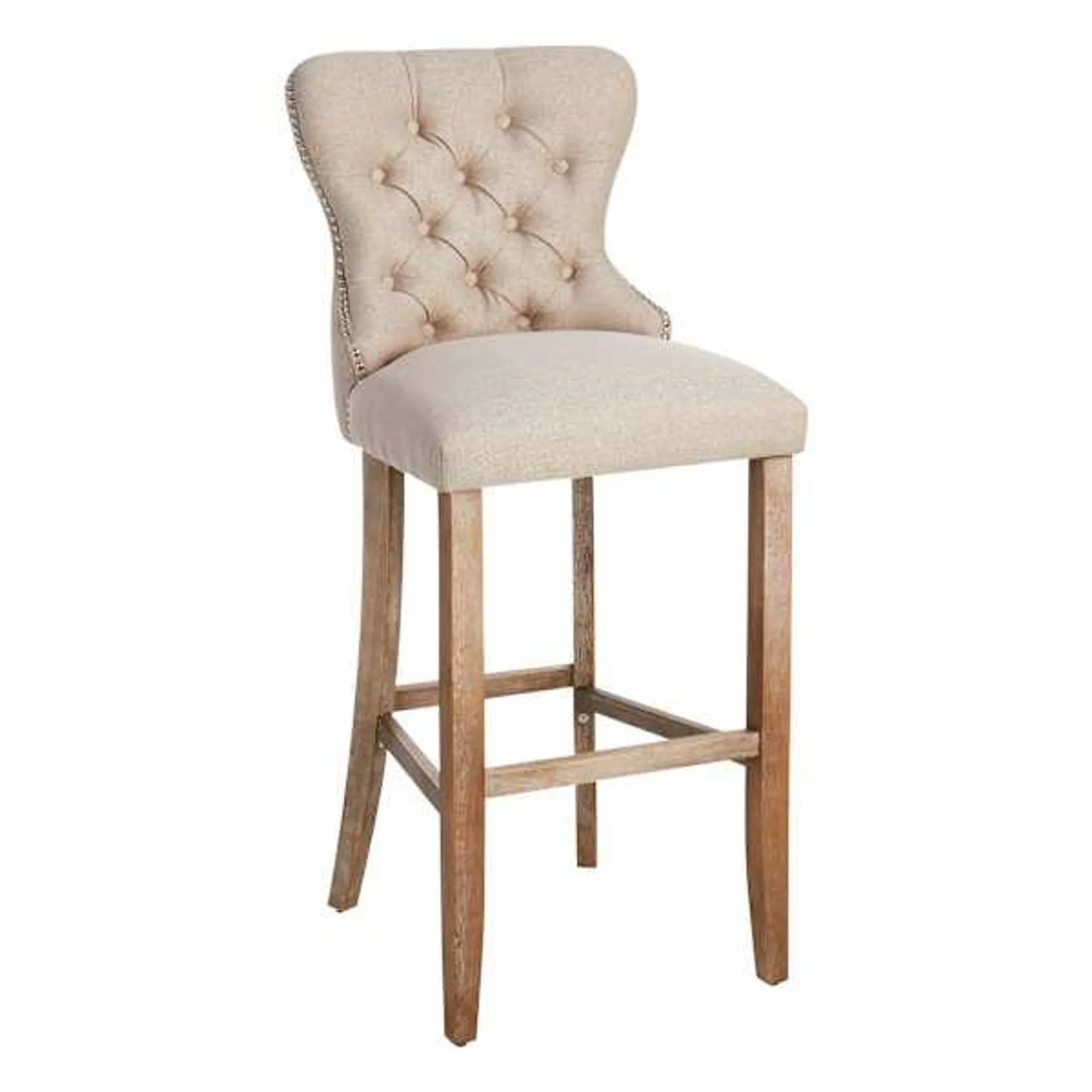 Providence Ring Back Barstool, Linen