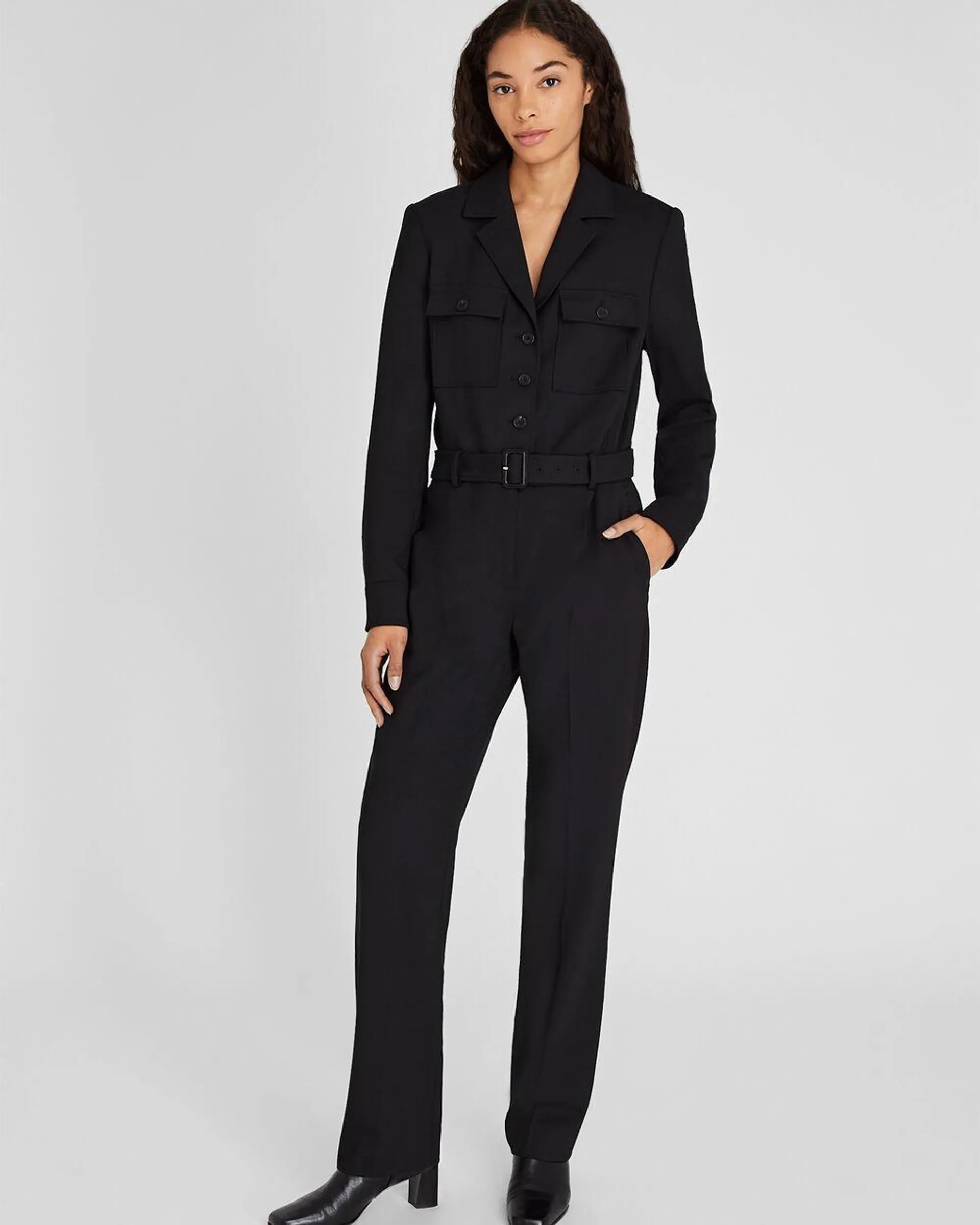 Tailored Crepe Jumpsuit