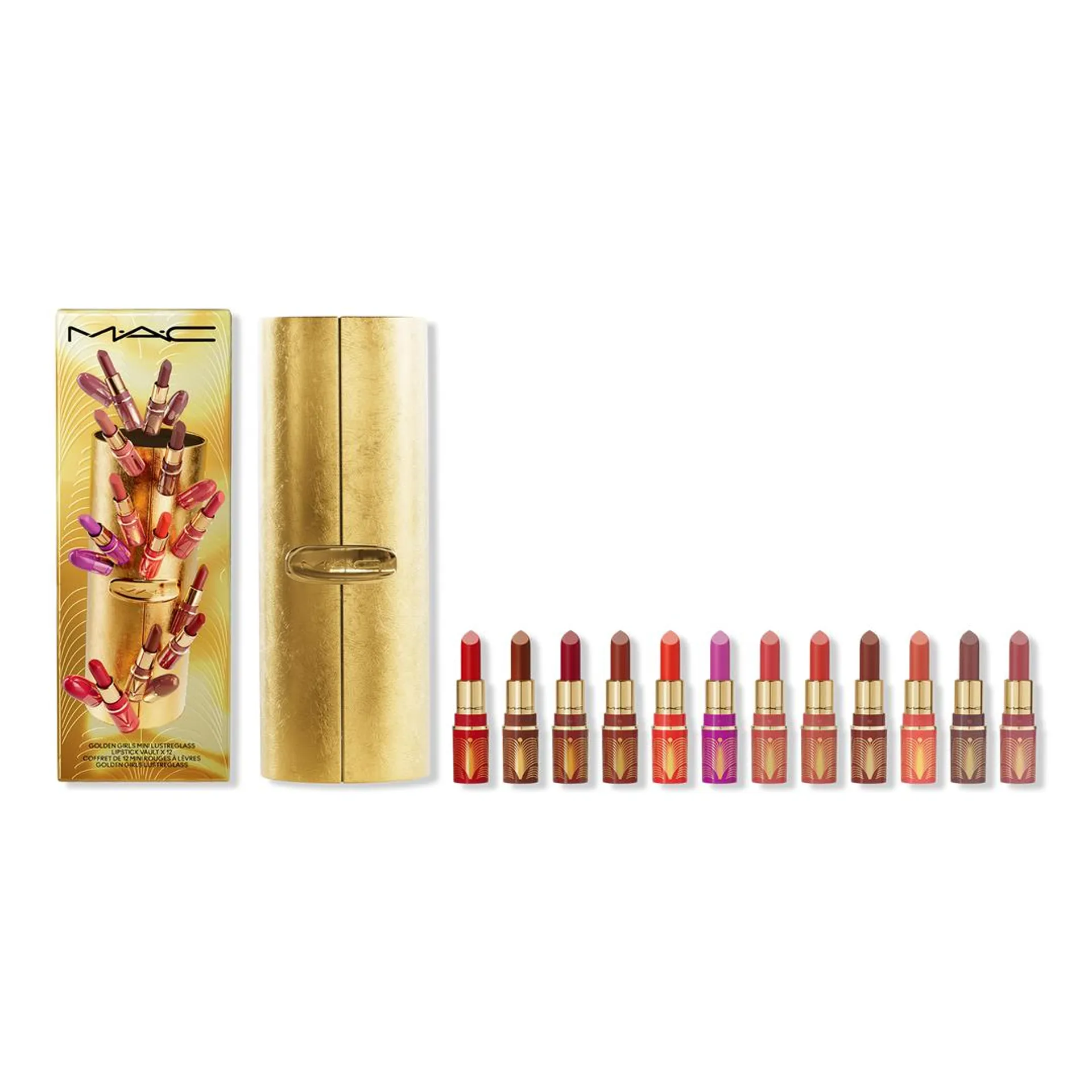 Golden Girls Mini Lustreglass Lipstick Vault X 12