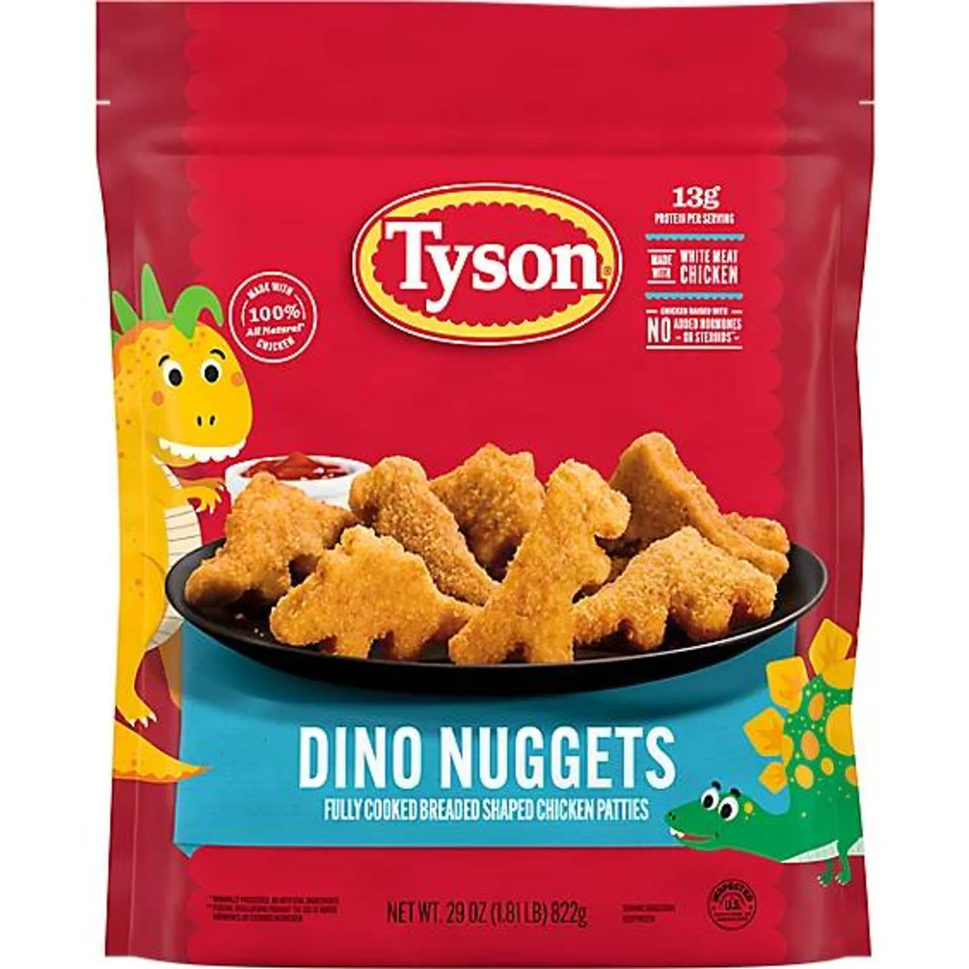 Tyson Fully Cooked Whole Grain Breaded Frozen Chicken Fun Nuggets - 29 Oz