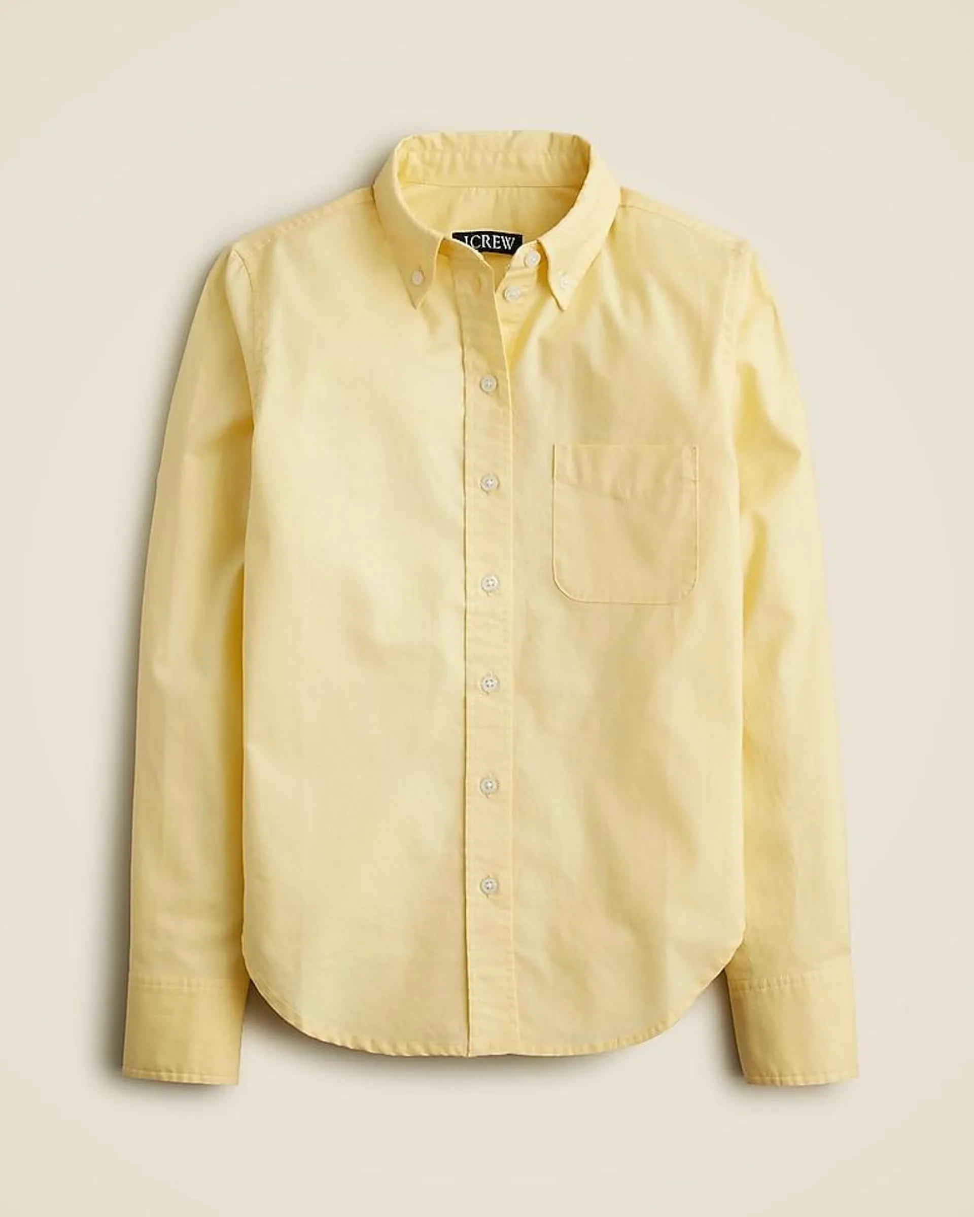 Shrunken button-up shirt in broken-in cotton oxford