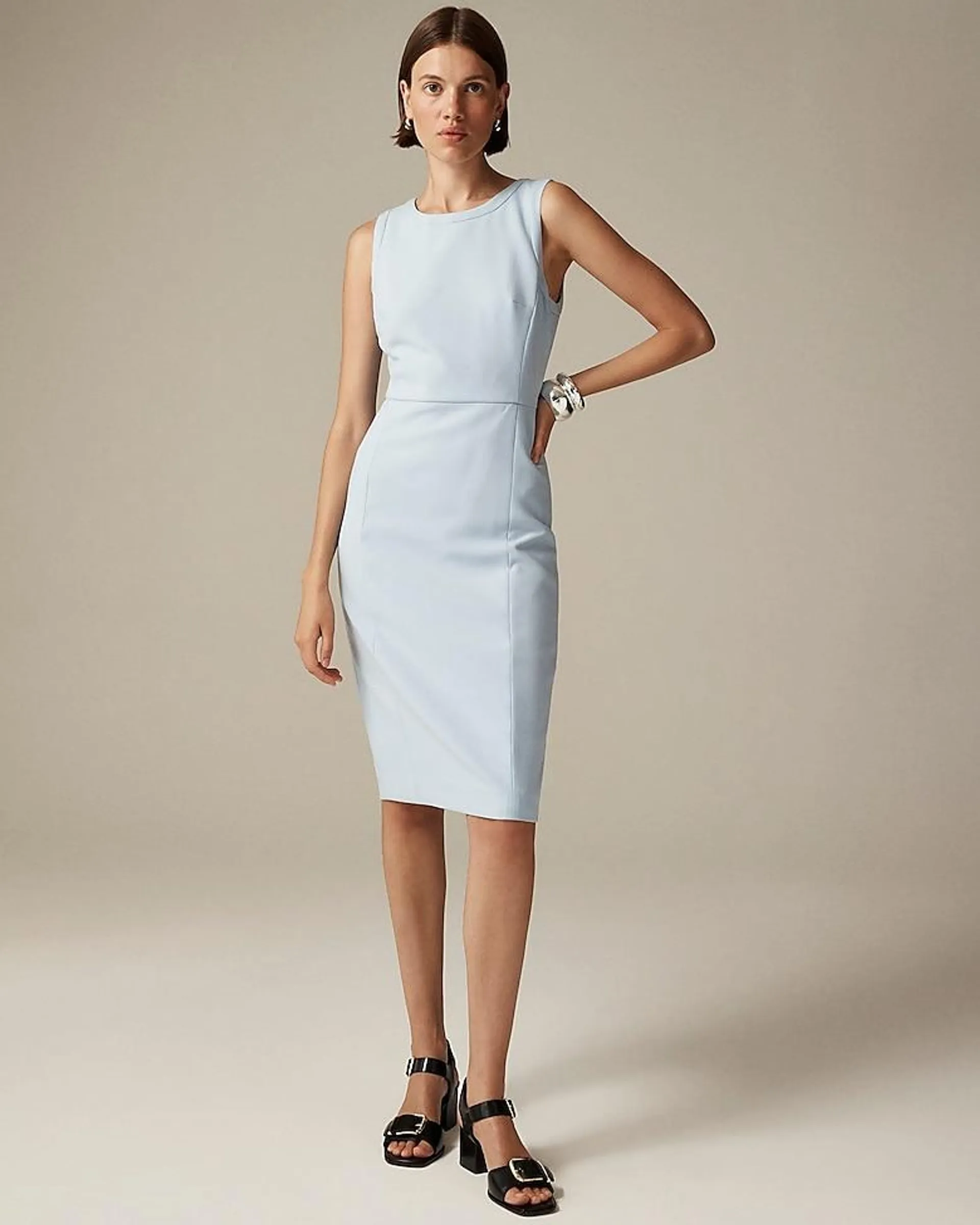 Sheath dress in four-season stretch