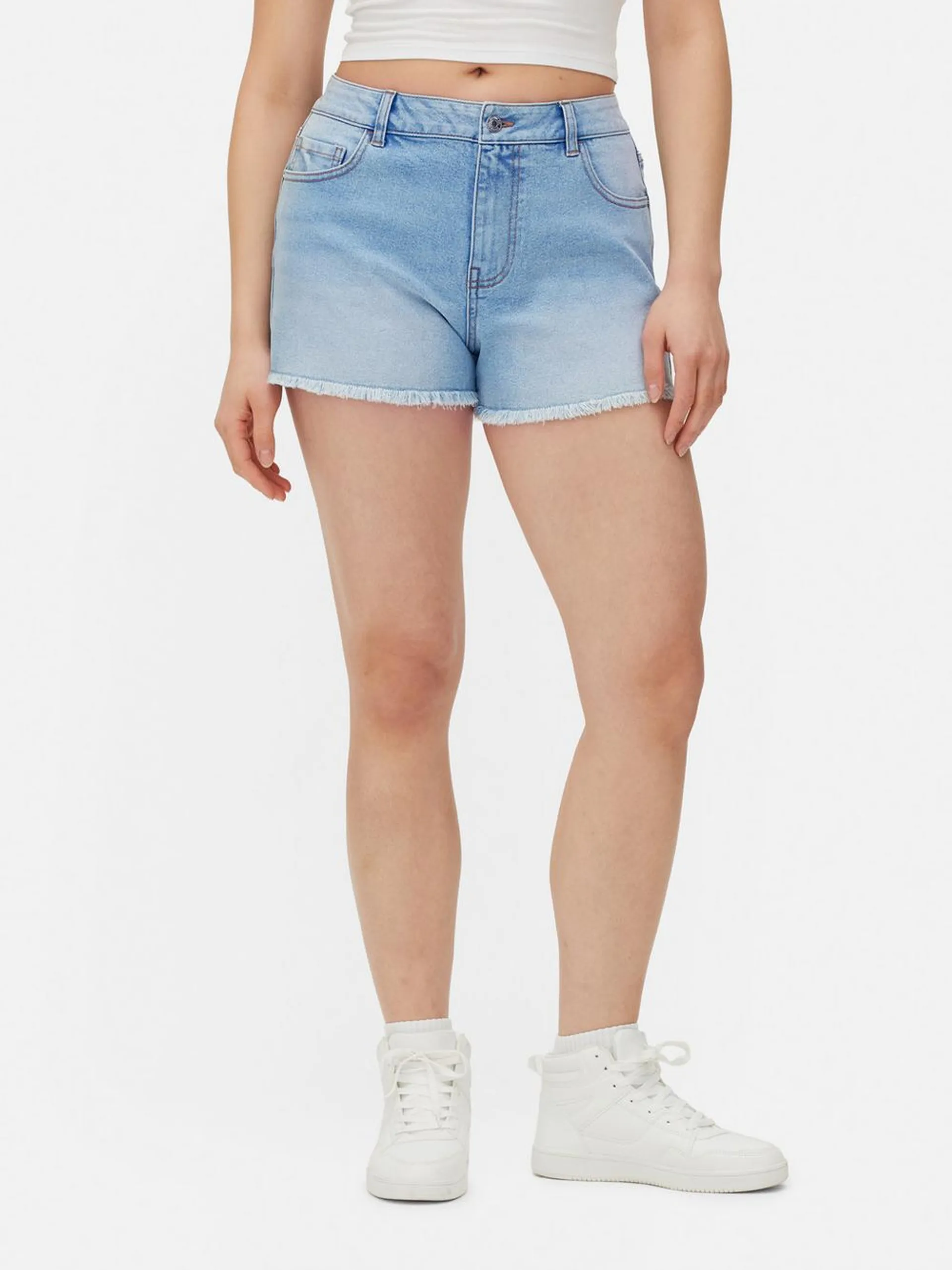 Frayed Denim Shorts