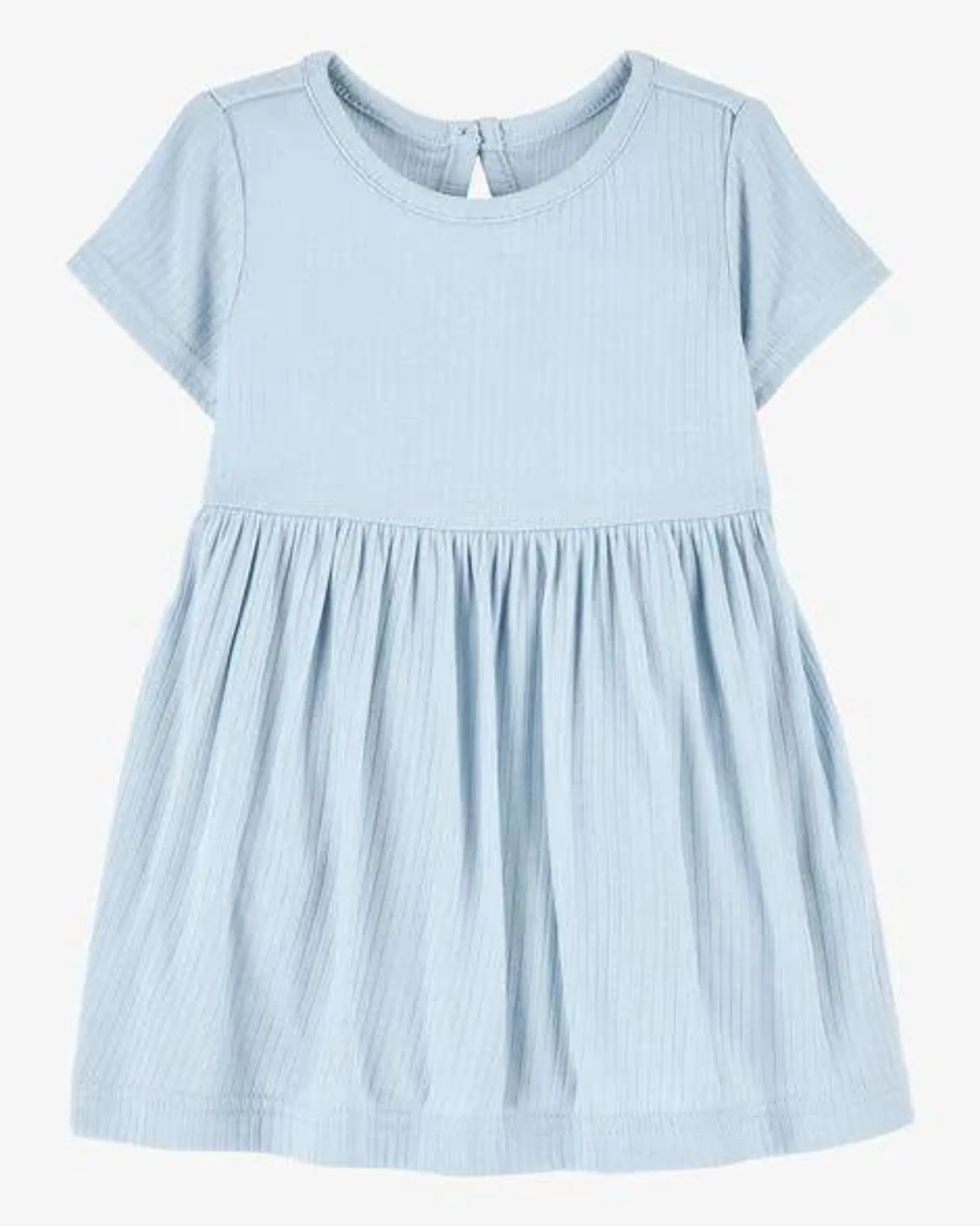 Baby Solid PurelySoft Bodysuit Dress -Blue