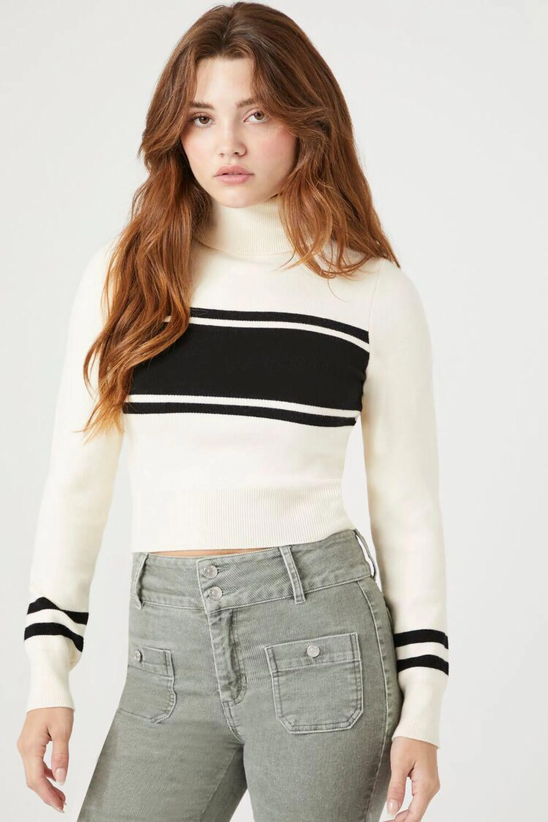 Striped Turtleneck Sweater