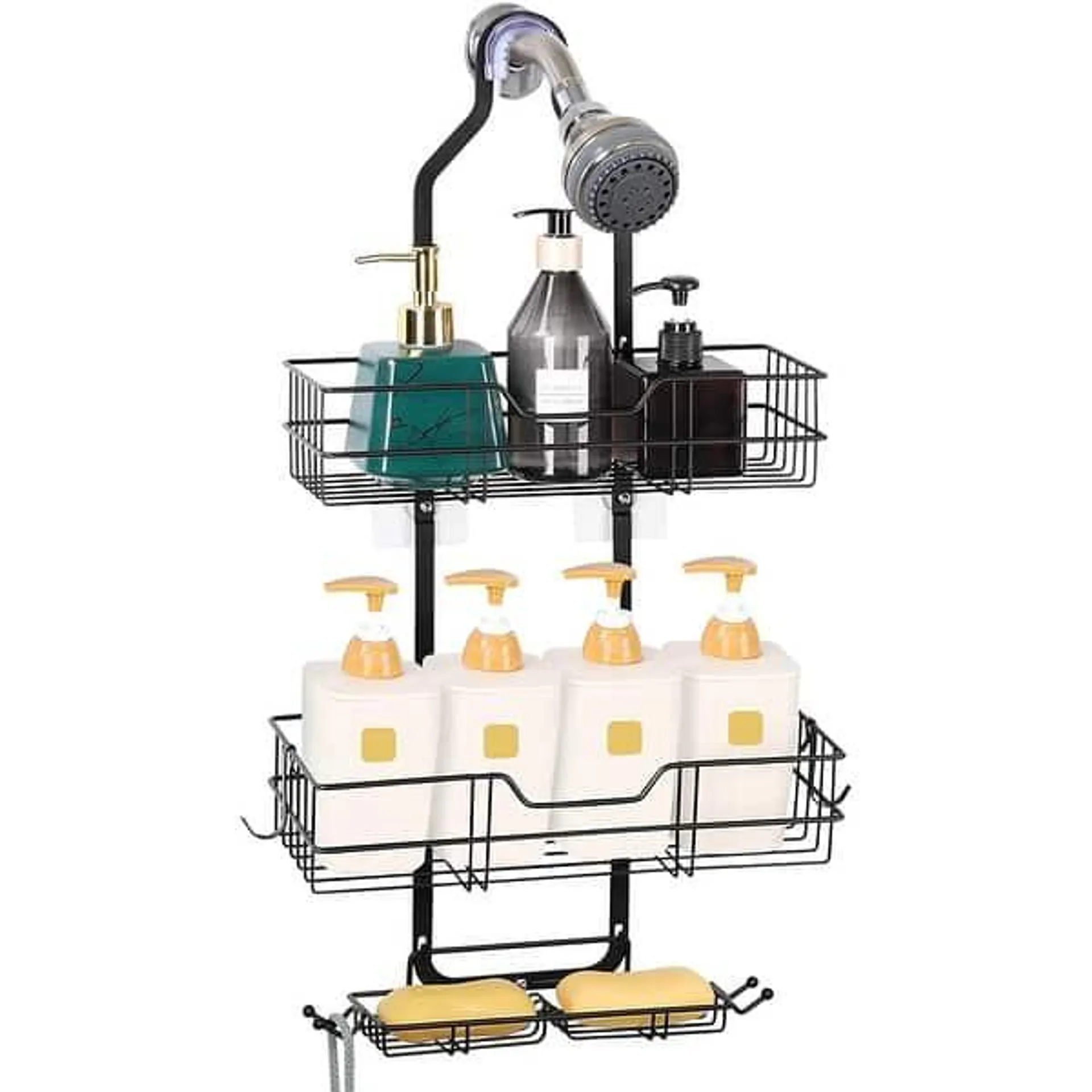 3-Tier Bathroom Shower Caddy - Black