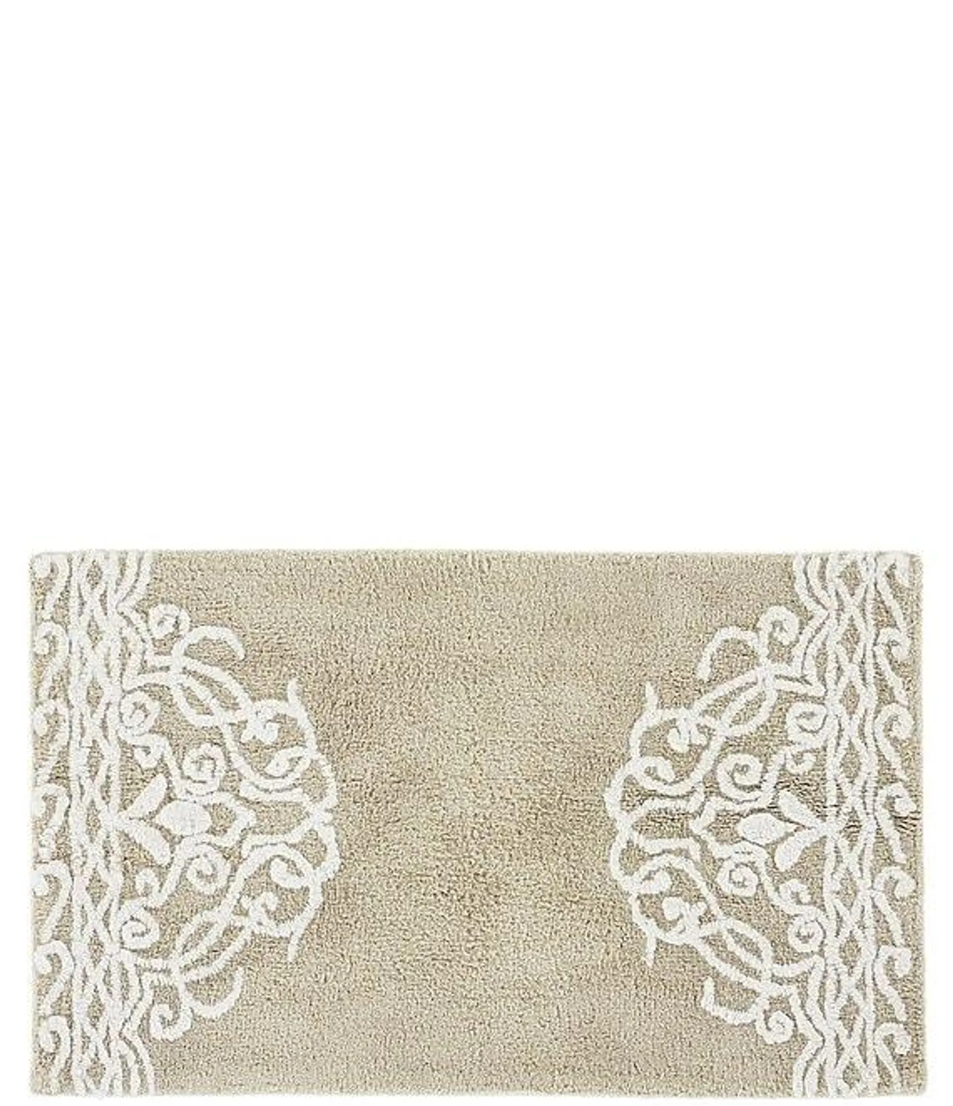 Lauralynn Embossed Damask Bath Rug