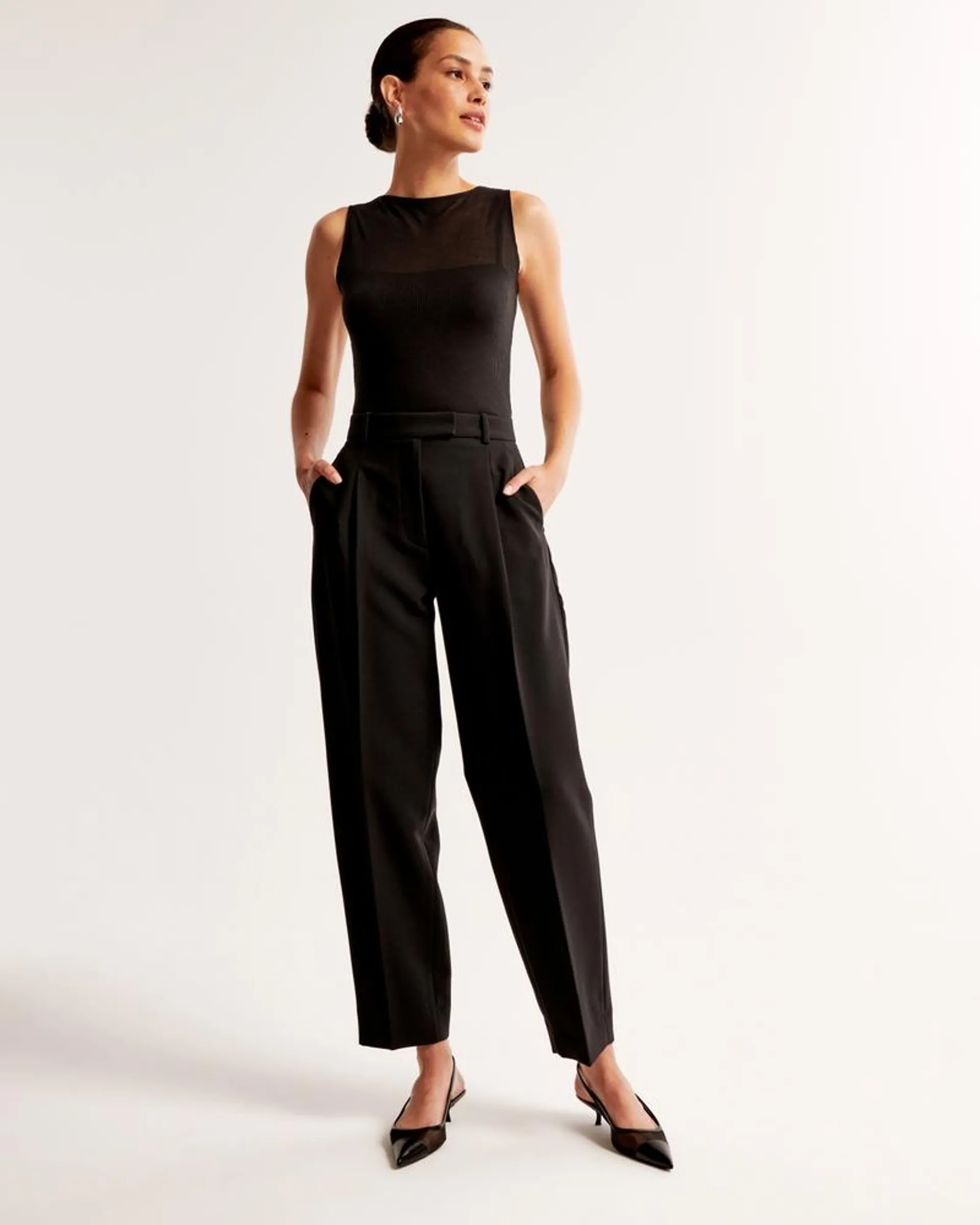 Ankle Grazing Tapered Tailored Pant