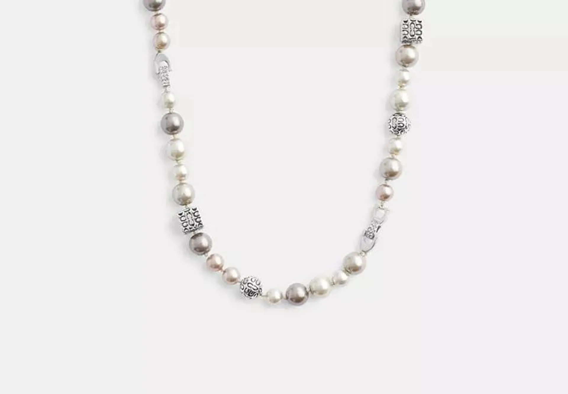 Signature Pearls And Metal Necklace