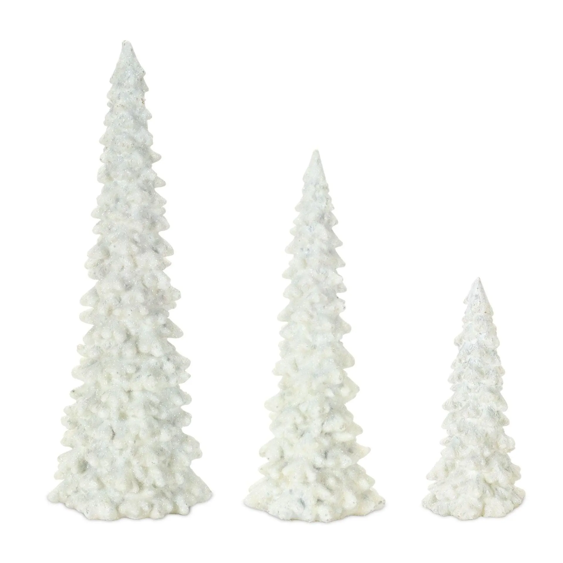 Off-White Tabletop Holiday Tree, Set of 3