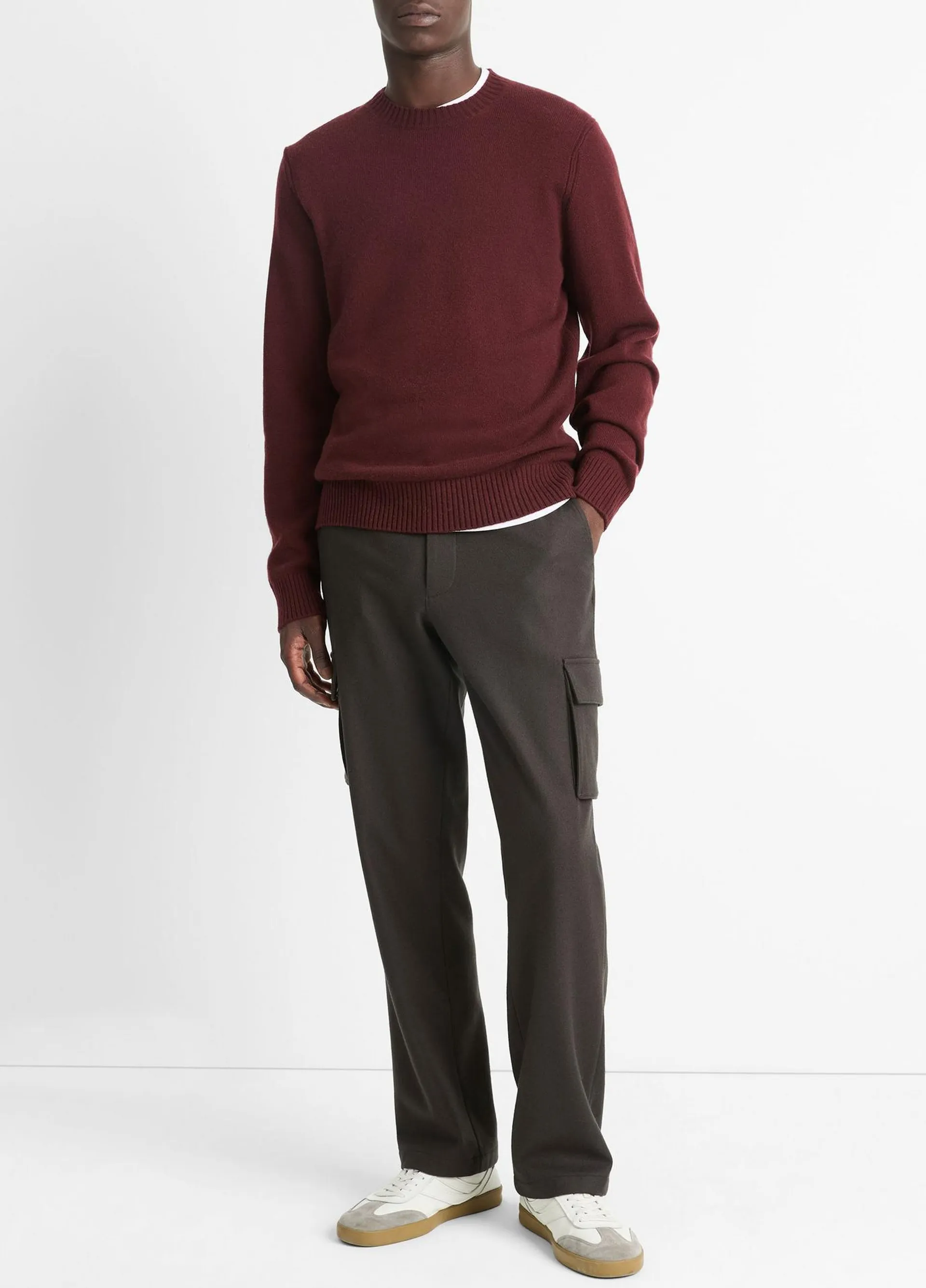 Classic Wool-Cashmere Crew Neck Sweater