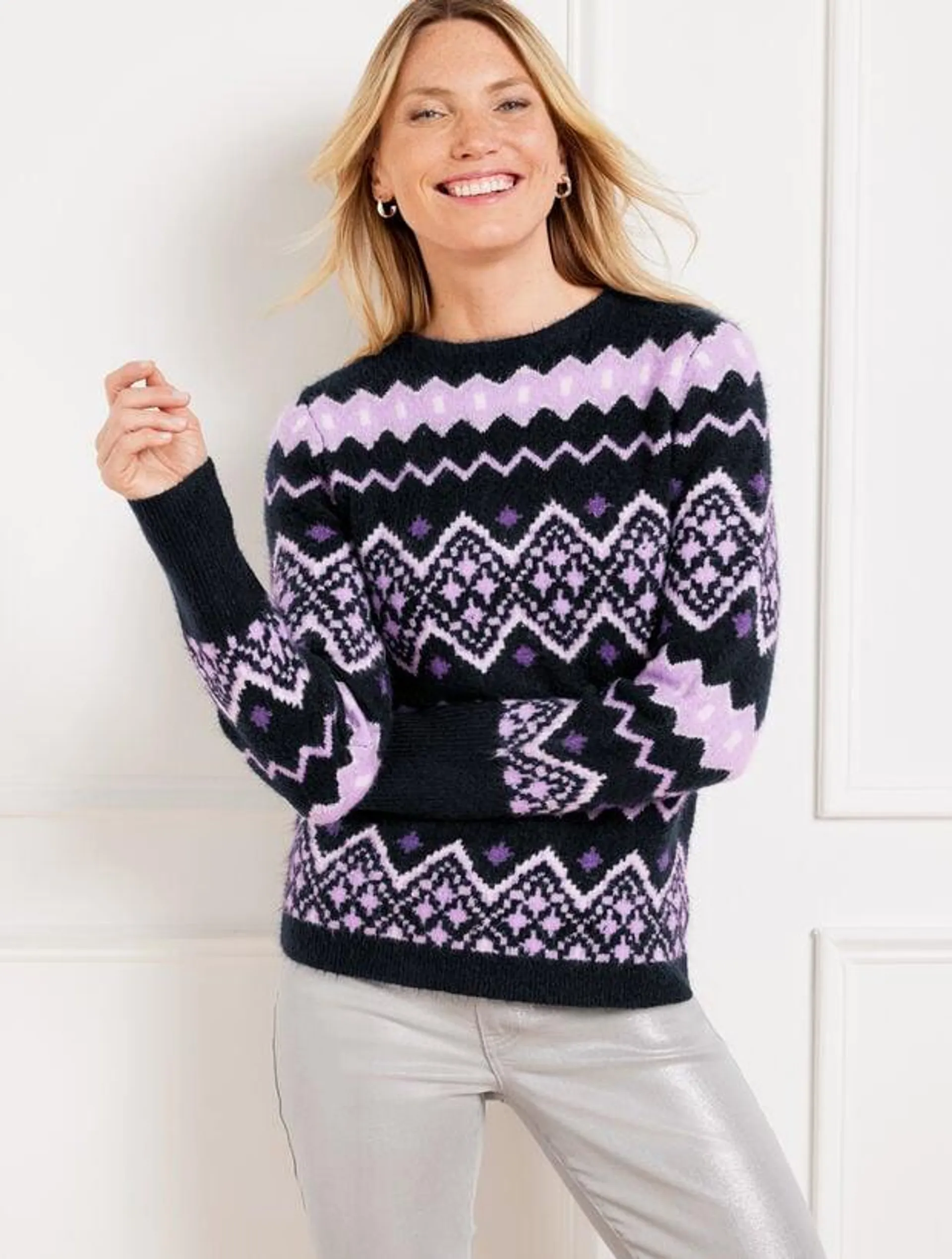 Crewneck Sweater - Diamond Fair Isle